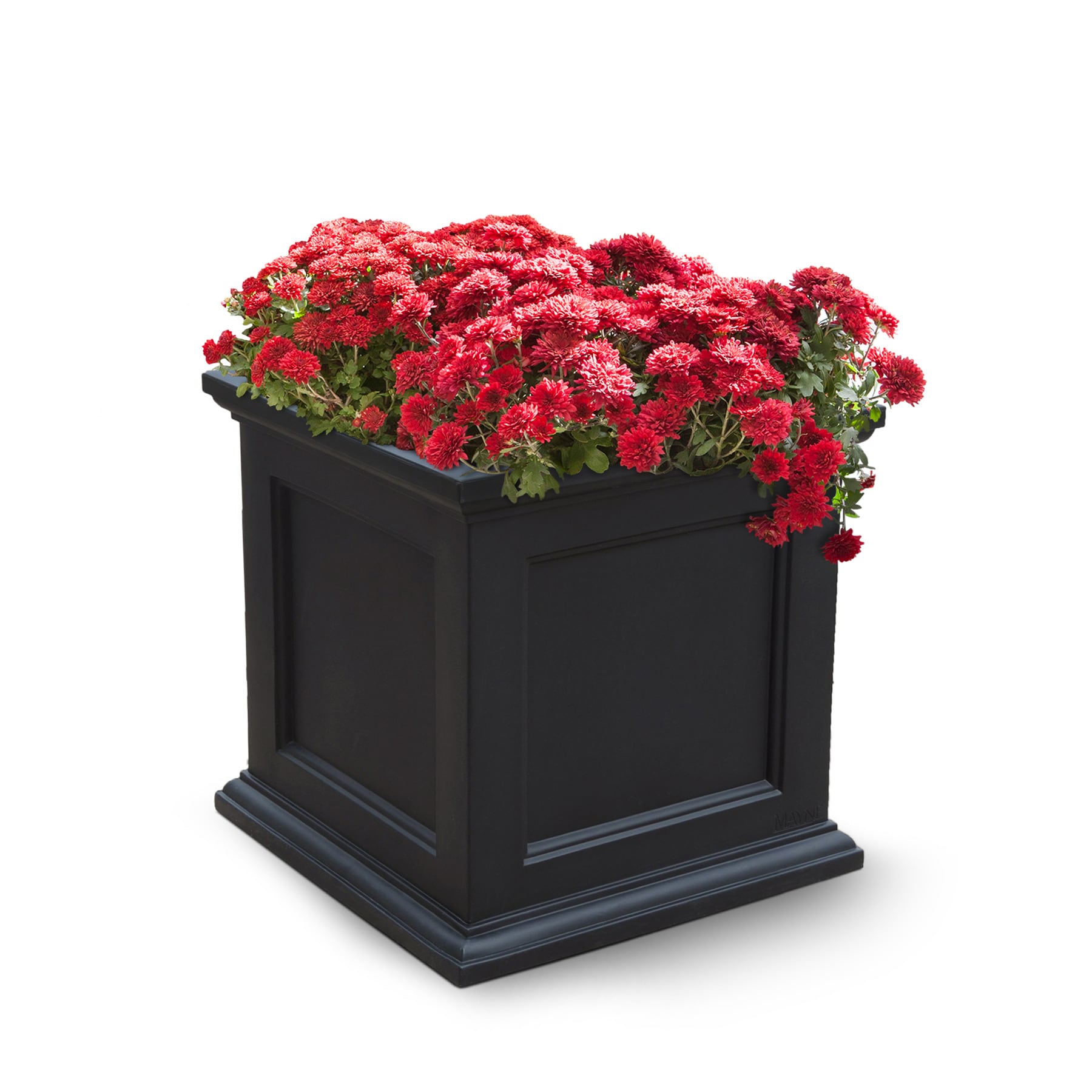 4 Pack) 6-inch Indoor/Outdoor Resin Flower Planter, Black Pots for