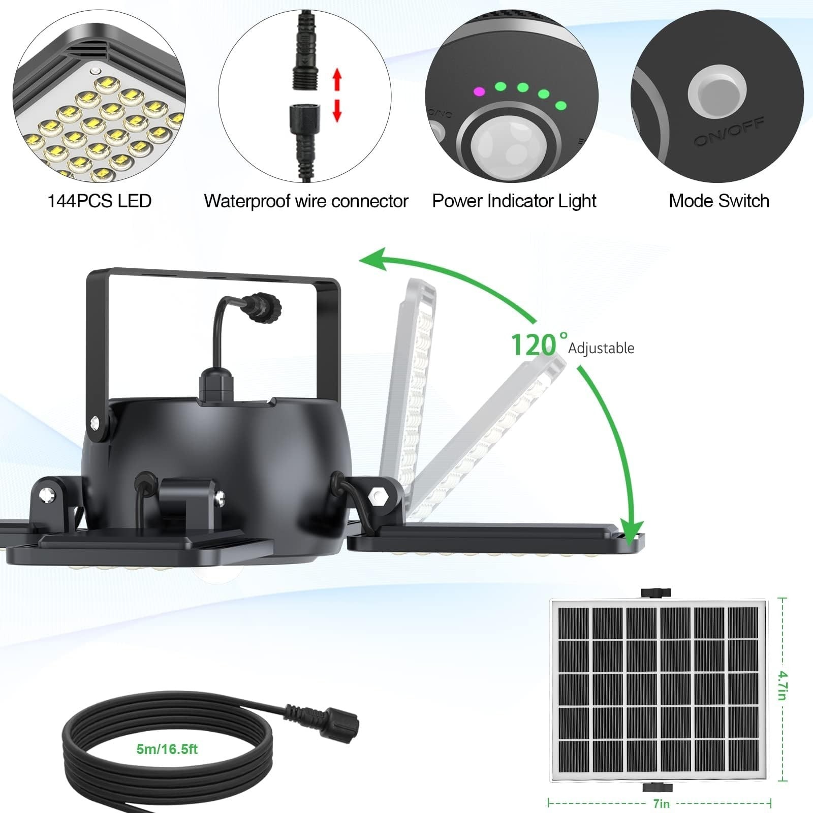 Pacrigo LULIN-B5DDBA Motion-Activated-Floodlights - View #3
