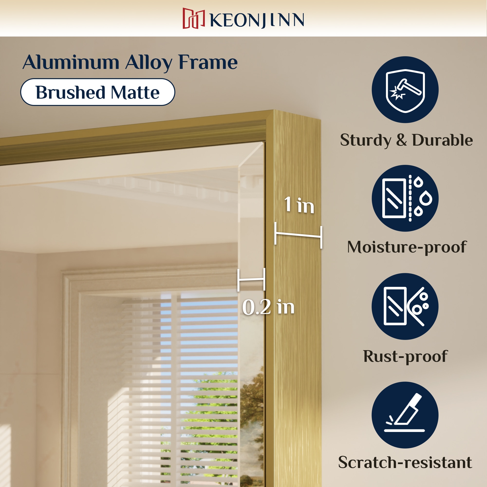 Keonjinn LW-JSK-XB-5576-SG Decor-Mirrors - View #3