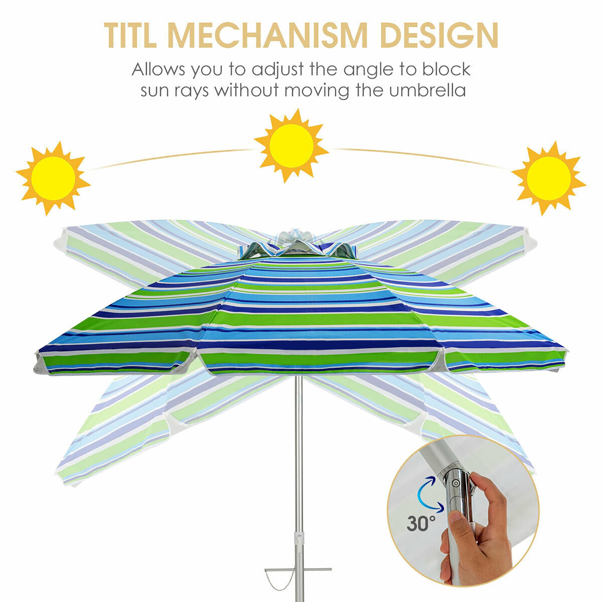 Costway OP70314GN Umbrellas-2 - View #5