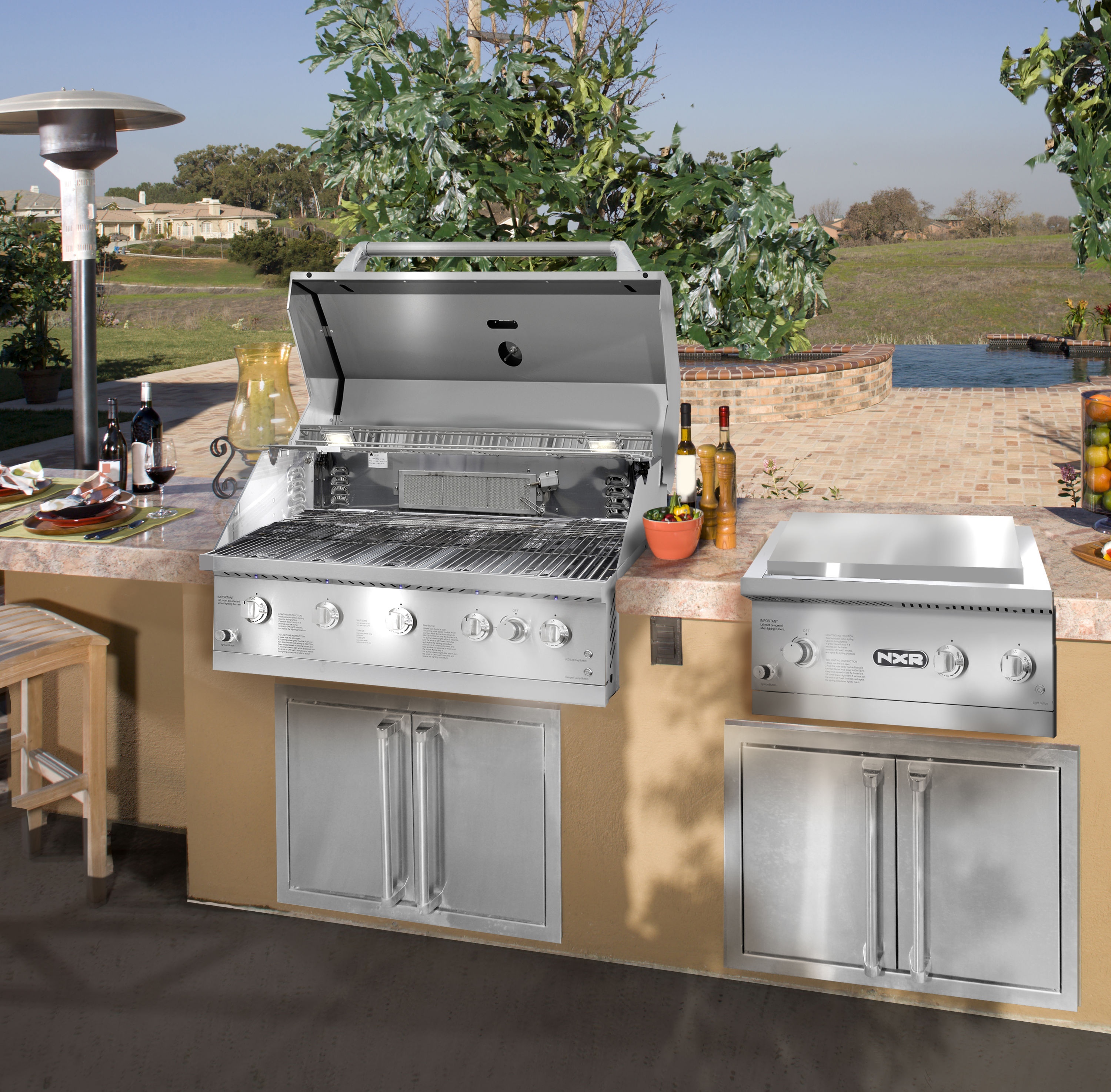 NXR Ls Stainless Steel 5-Burner Infrared Built-In Grill in the Built-In ...