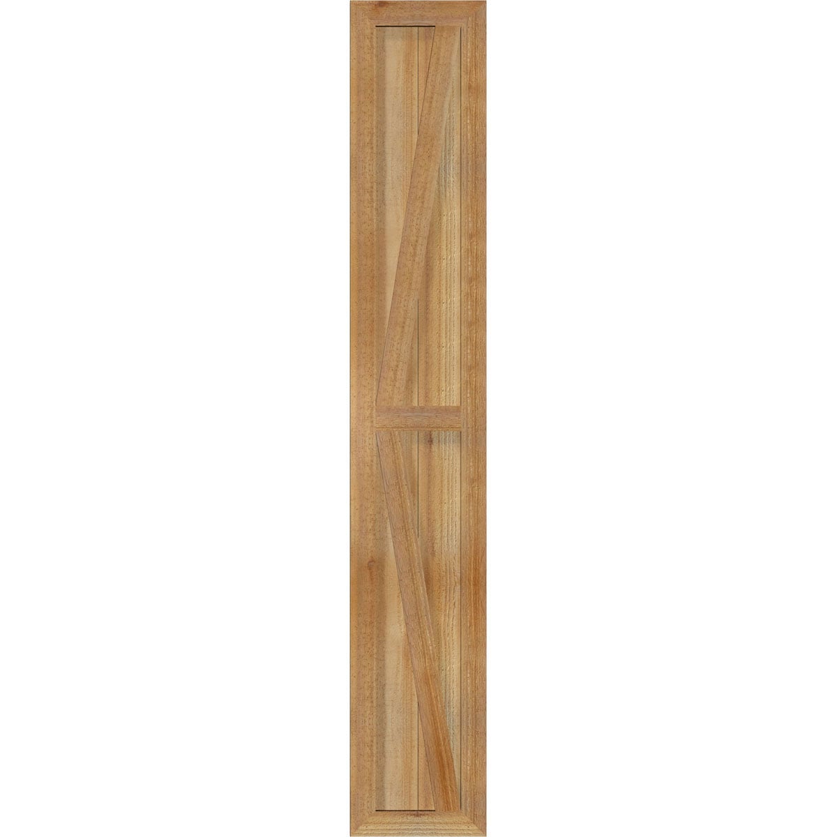 Ekena Millwork RBF06Z11X066RWR 10.75-in W x 66-in H Unfinished Paintable/Stainable Board and batten Framed with z-bar Wood Exterior Shutters ( 2 -Pack )