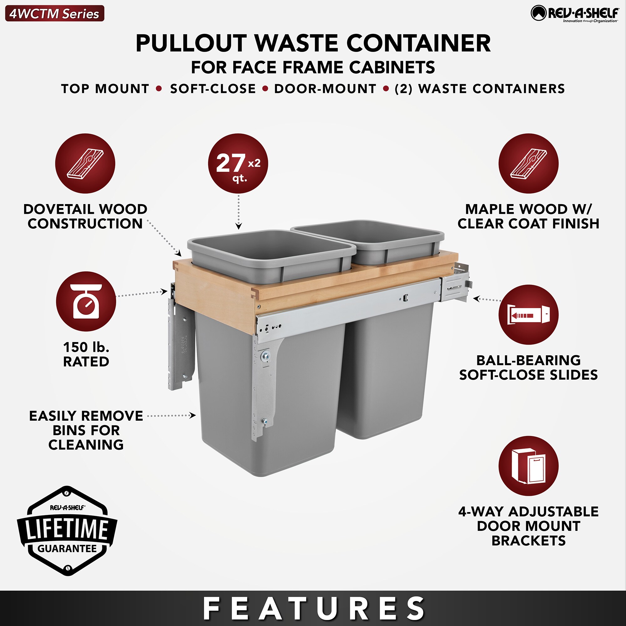 Rev-A-Shelf 166209 Pullout-Trash-Cans - View #9