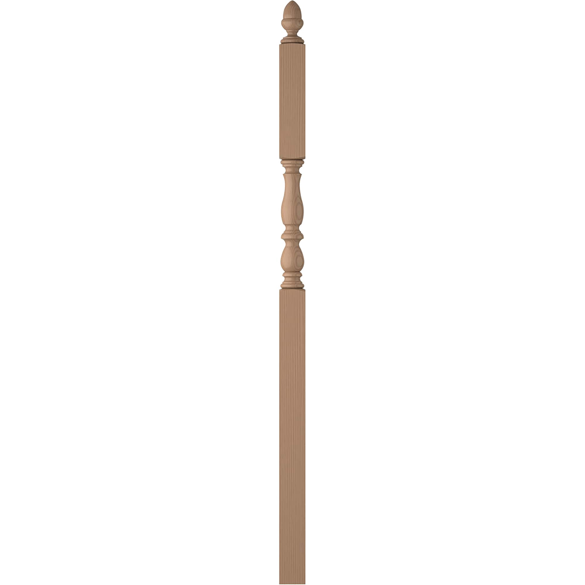L.J. Smith Stair Systems LJP-3946-P Harbor 3.25-in x 72.6875-in Unfinished Poplar Intermediate Stair Newel Post