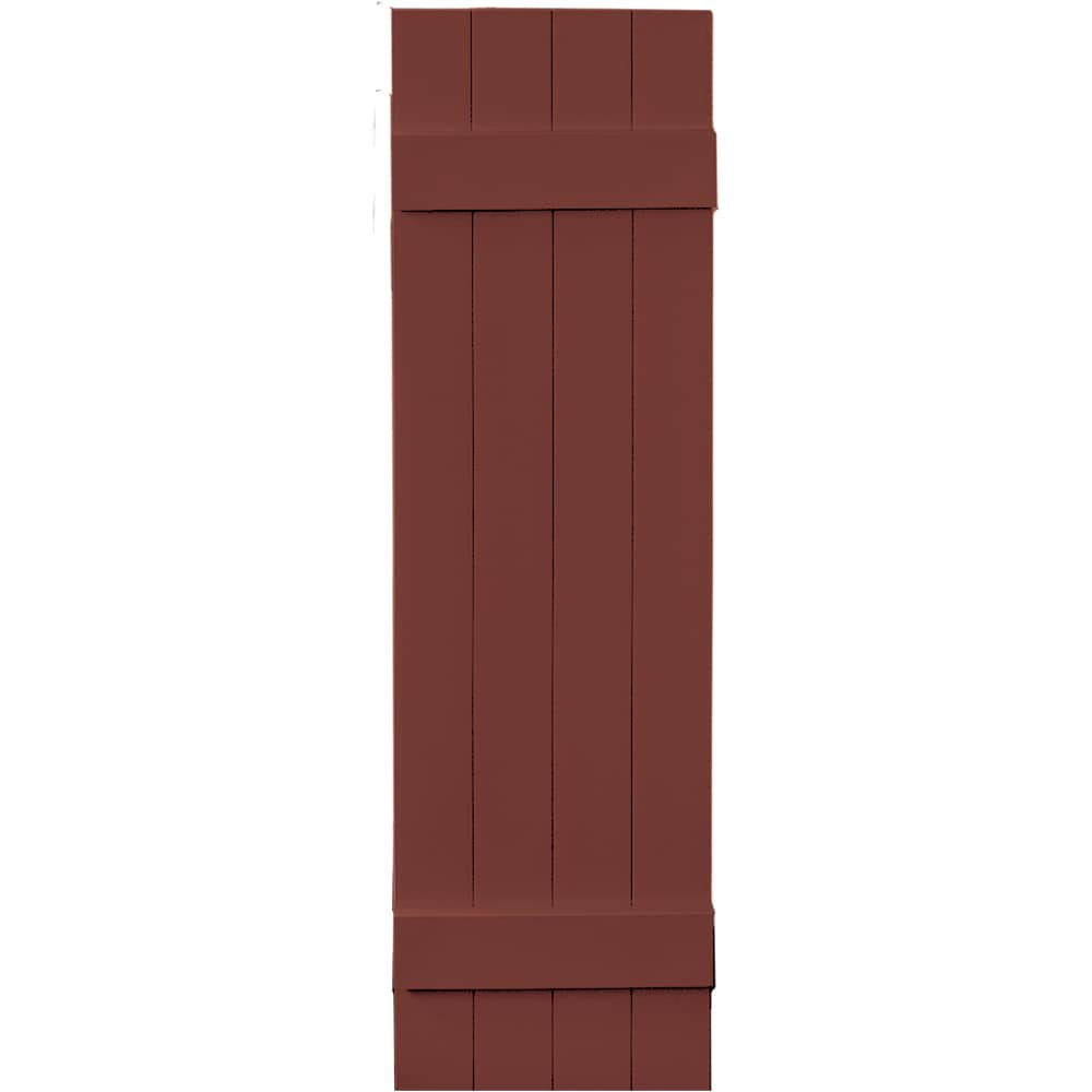 Vantage V6831451027 13.875-in W x 50.875-in H Cambridge Red Board and batten Exterior Shutters ( 1 -Pack )