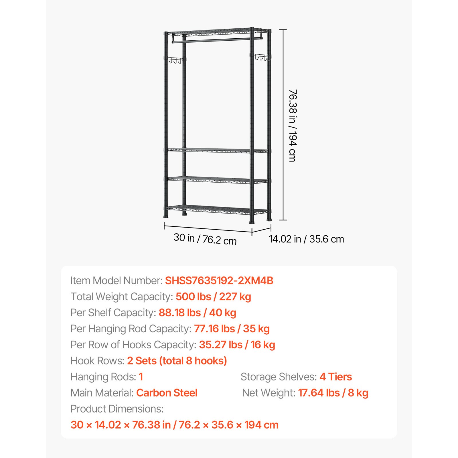 Mecale YAS-8WVL0A Garment-Racks - View #3