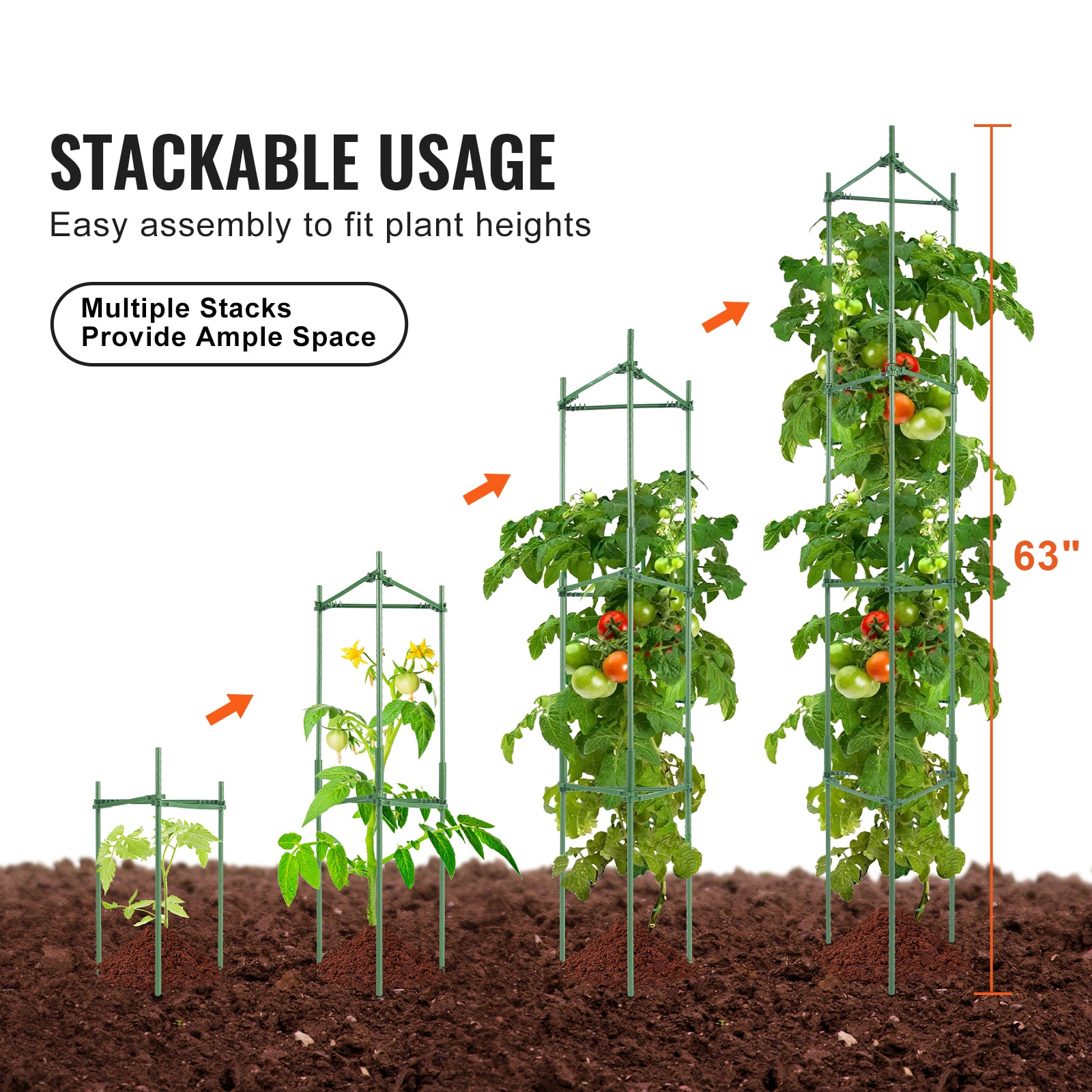 VEVOR KZDFQZZZCJ68FH9Y4V0 Tomato-Cages - View #5