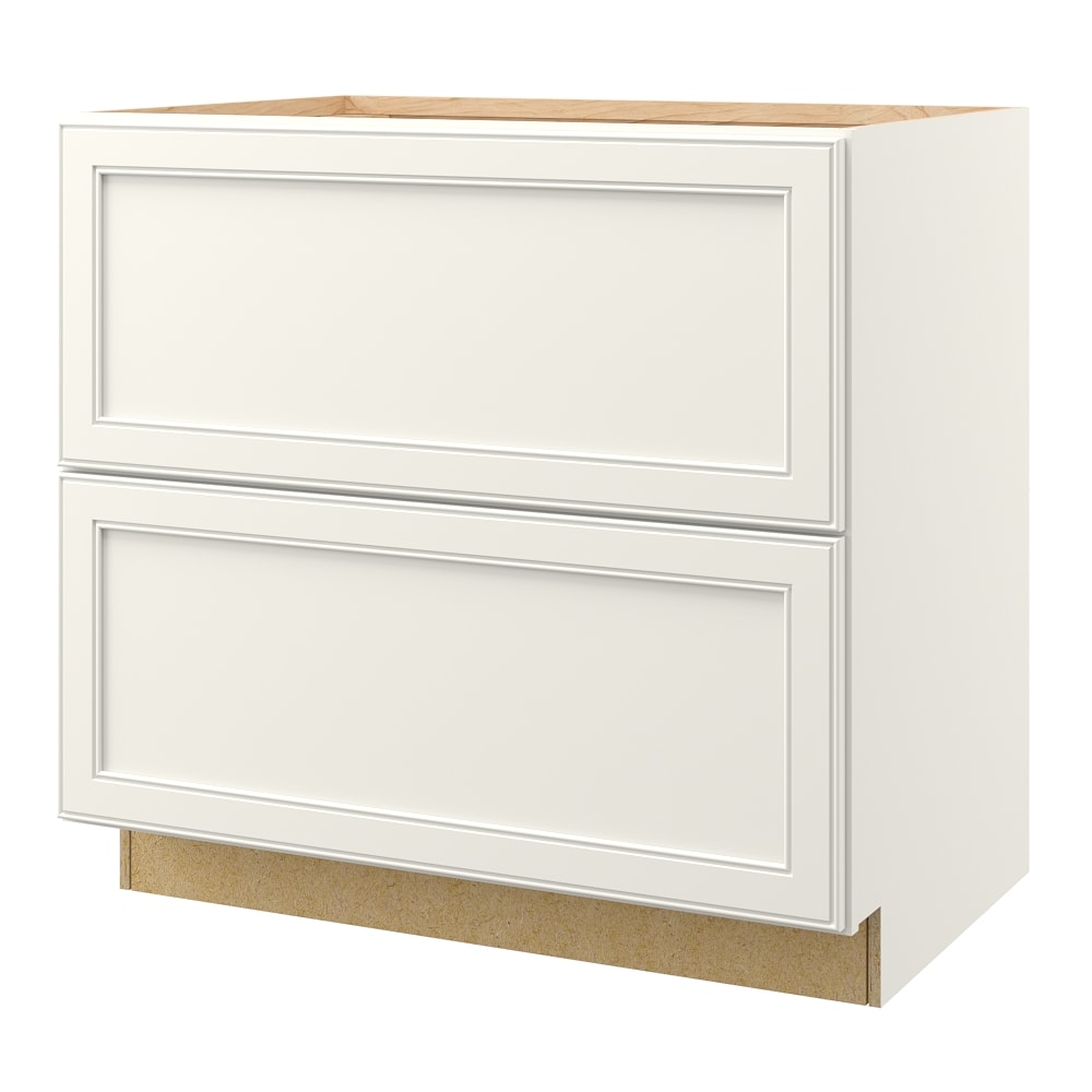allen + roth 21366MK McKeller 36-in W x 34.5-in H x 24-in D Linen 2 -Drawers Drawer Base Fully assembled Cabinet (Flat Panel Square)