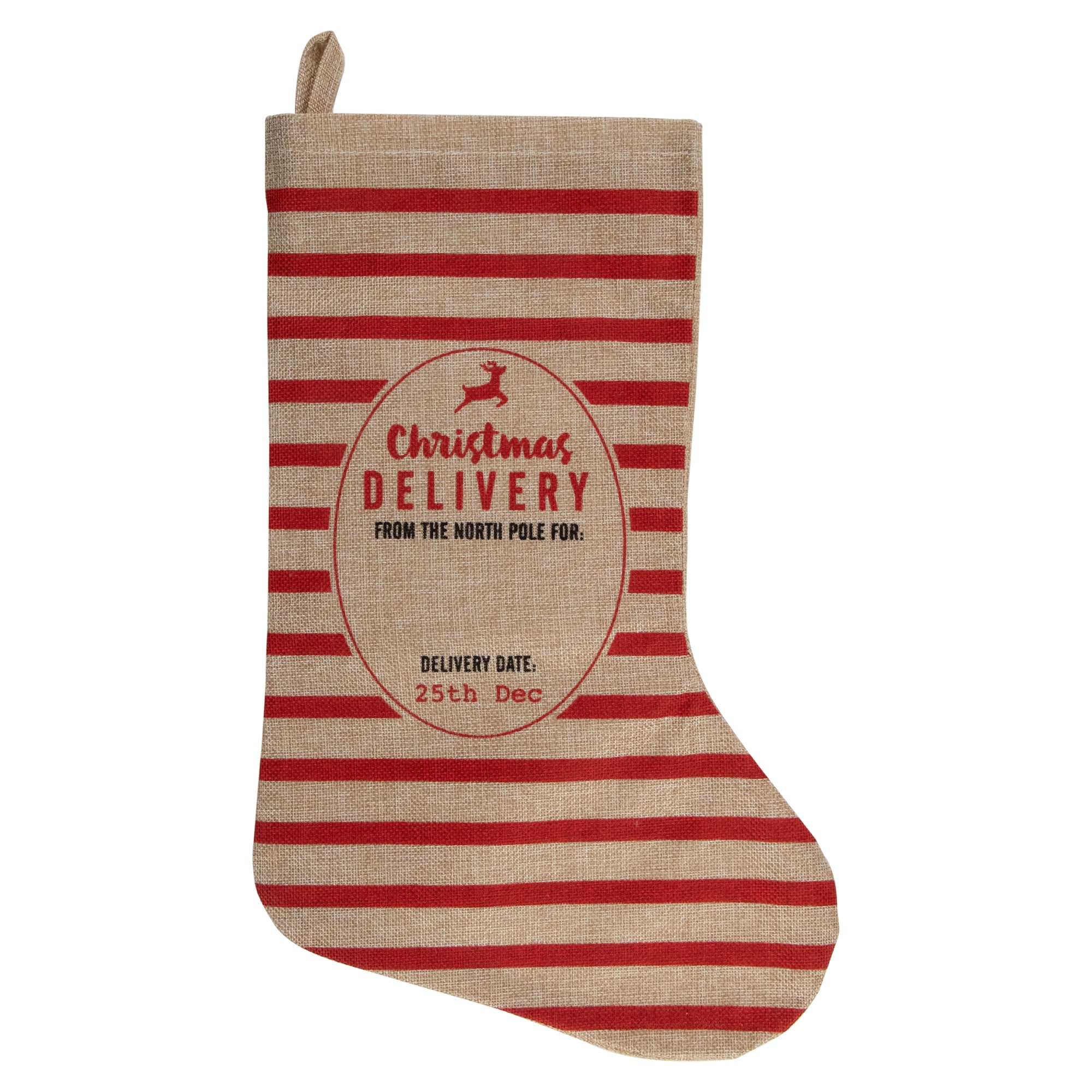 Northlight 34314989 19-in Brown Merry Christmas Christmas Stocking