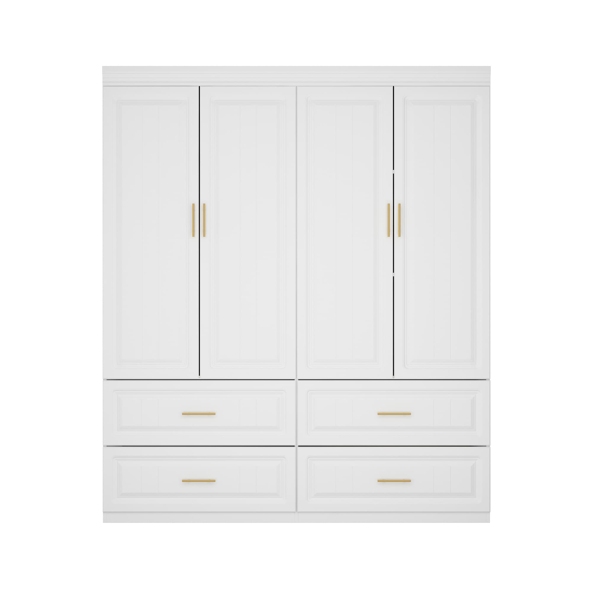 FUFU&GAGA Modern Wardrobe White Armoire H0023-01+02 at Lowes.com
