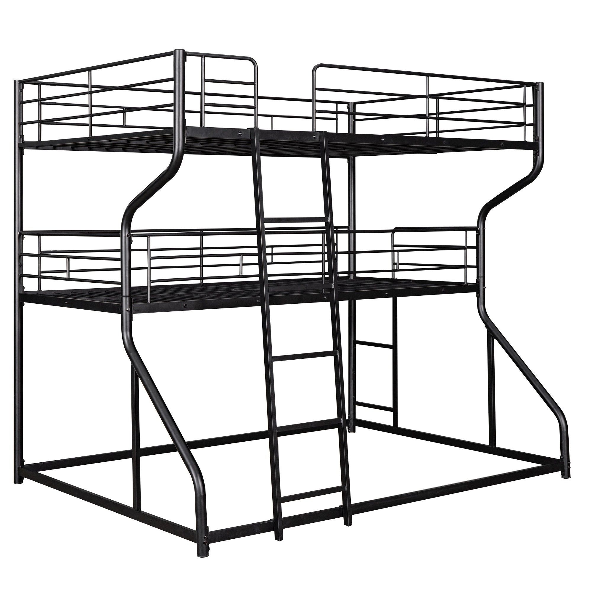 Yiekholo Twin Over Queen Bunk Bed with Full XL, Twin XL, and Queen Beds ...