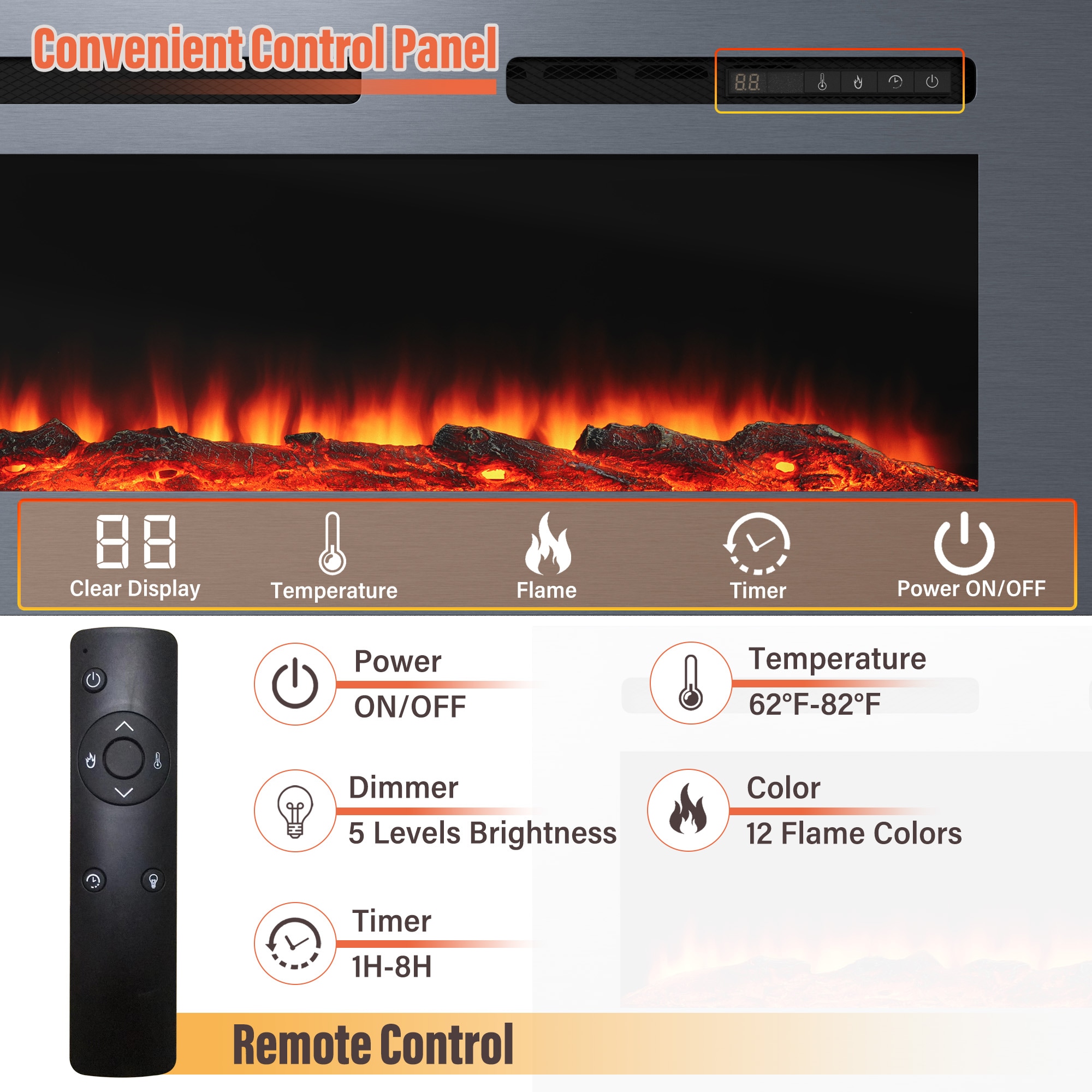 Clihome CL-W42 Electric-Fireplaces - View #12