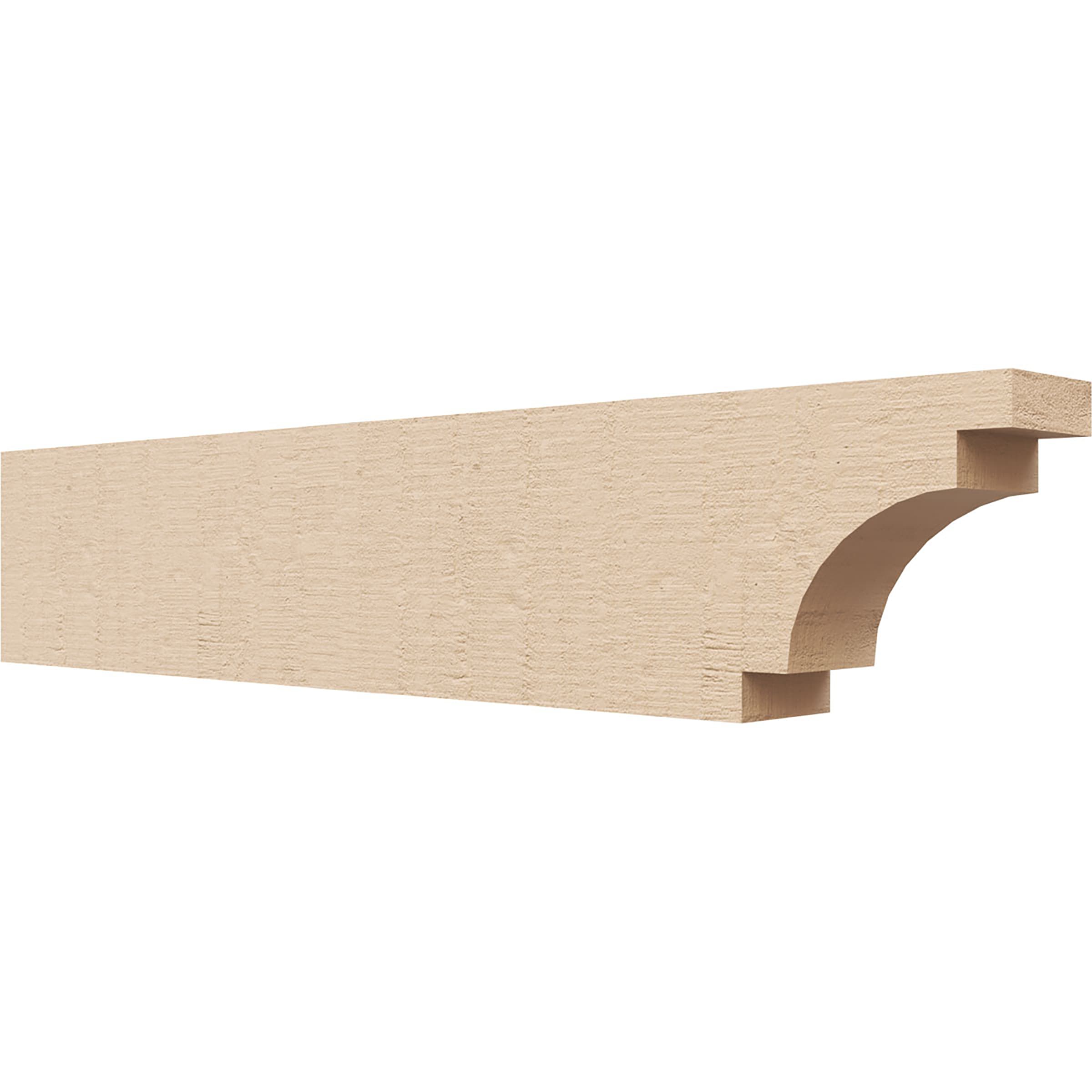 Ekena Millwork RFTU02X04X20MEDRCPR Mediterranean Woodgrain 2-in x 4-in x 20-in Brown Urethane Standard bracket