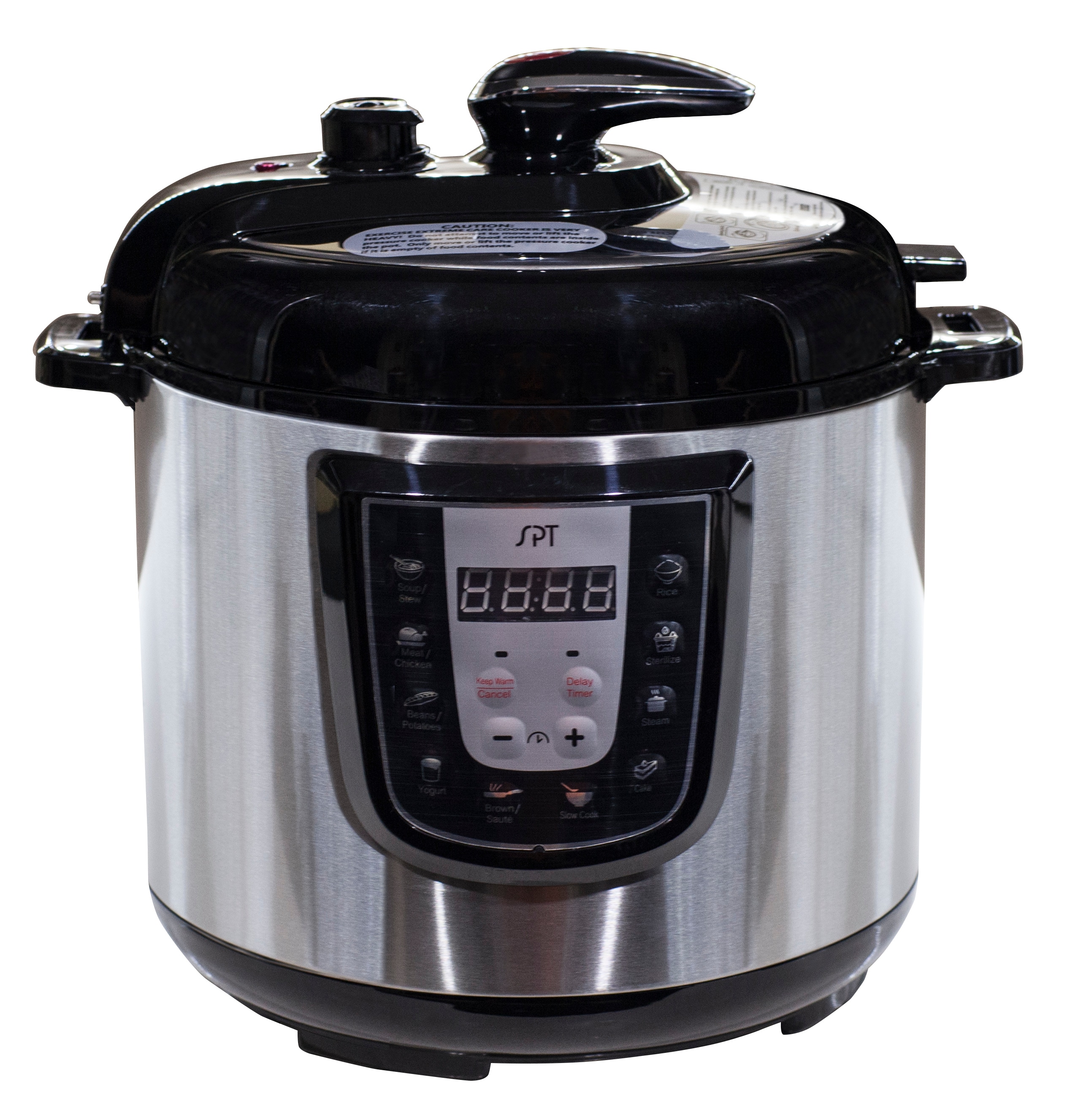 MegaChef 12 Qt. Black and Silver Electric Pressure Cooker with