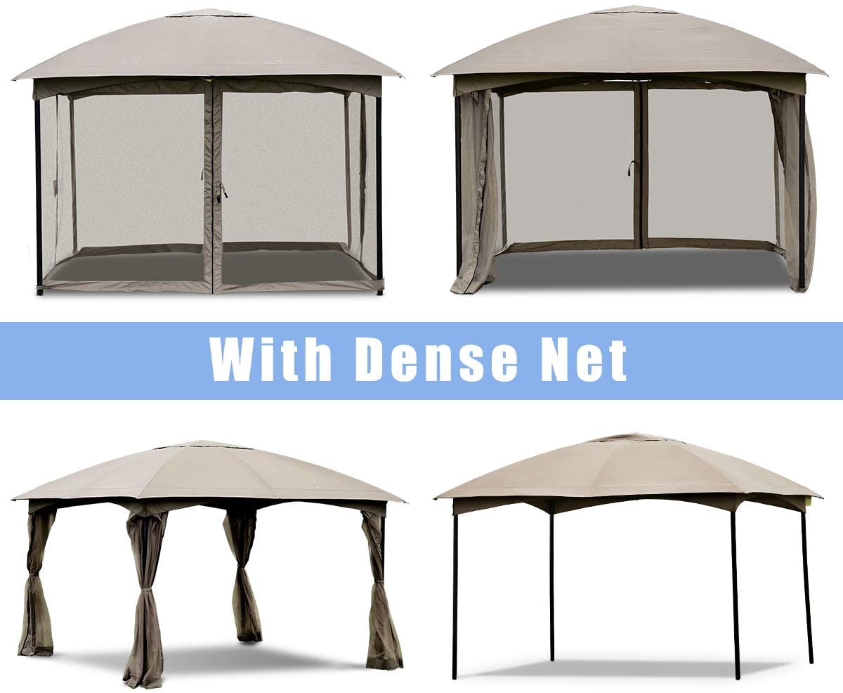 WELLFOR LWAROP75 Wood-Resin-Gazebos - View #6