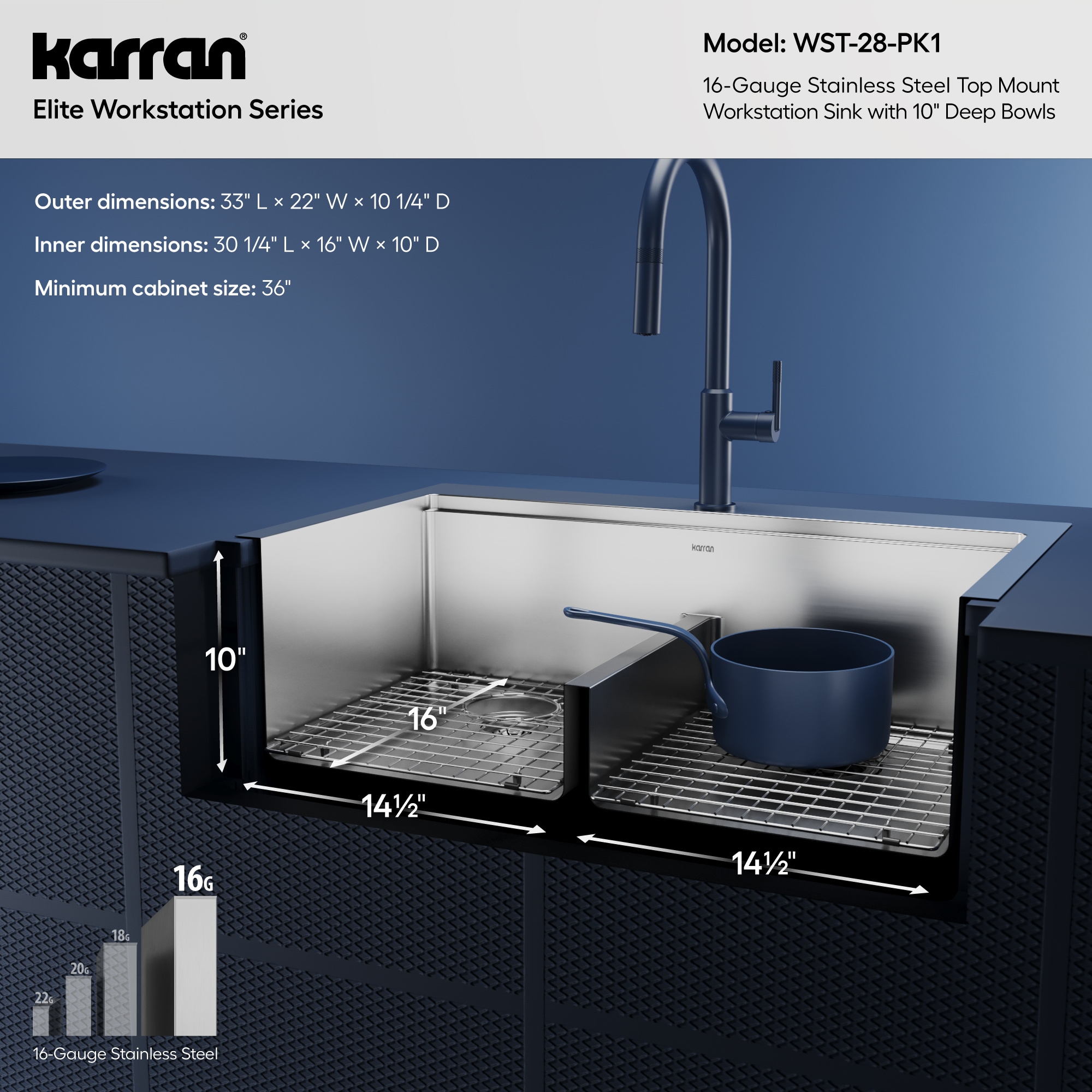 Karran WST-28-PK1 Kitchen-Sinks - View #6