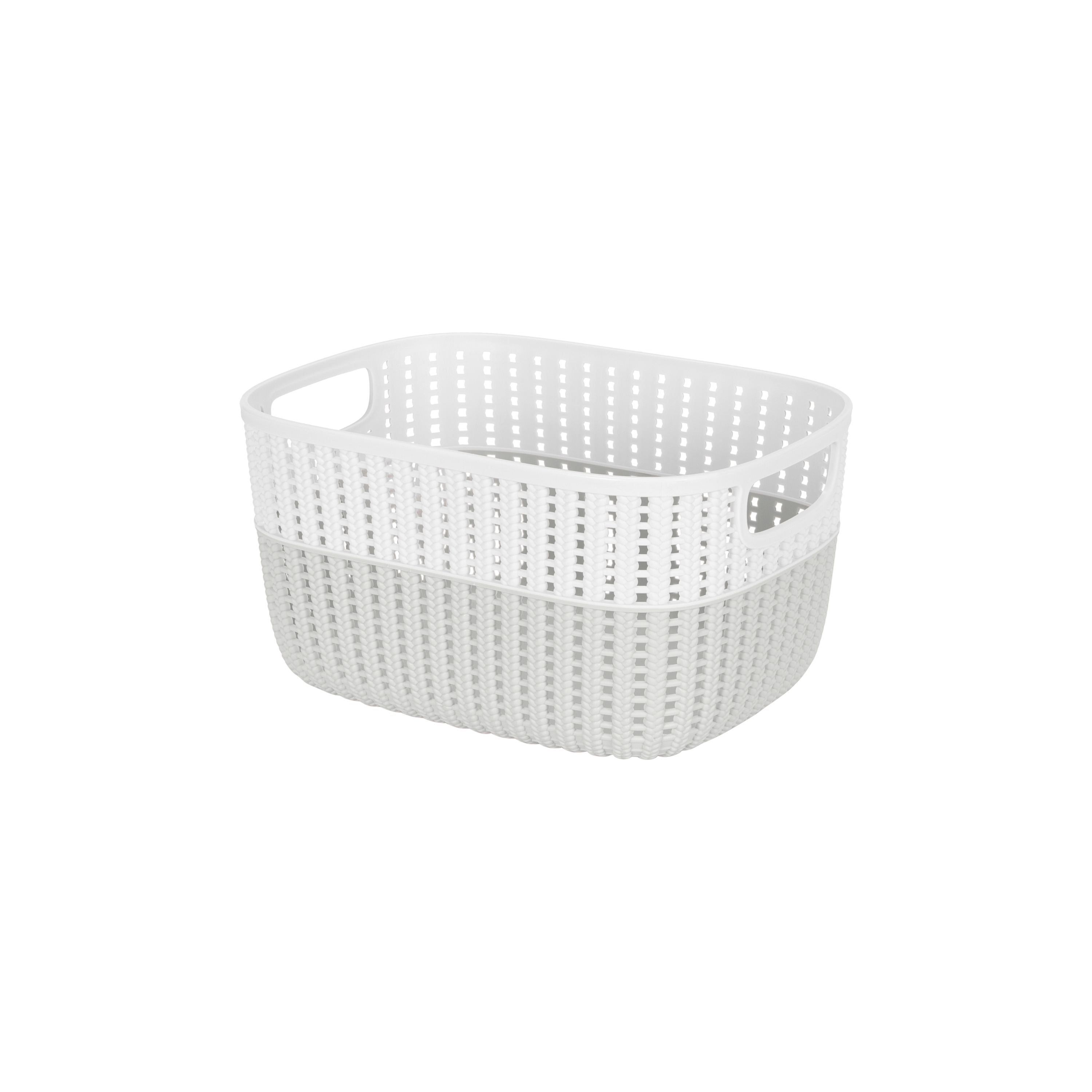 Simplify 26311-HGREY (9-in W x 6-in H x 11-in D) Heather Grey Plastic Basket