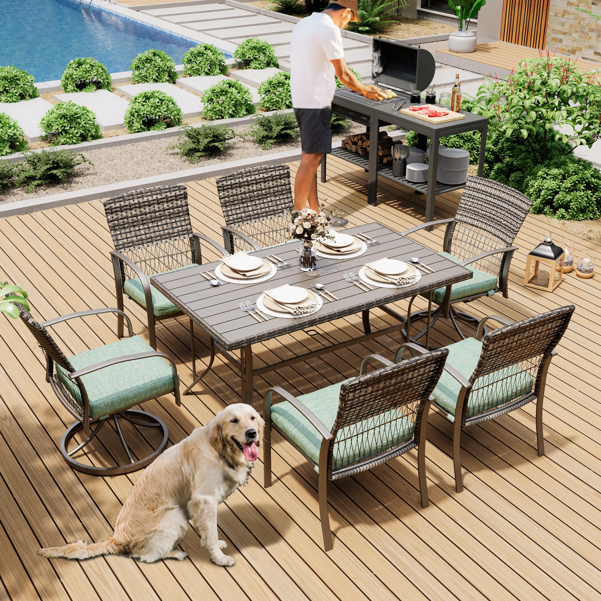 PamaPic TB-CZ-PTZY-7JT-L-WL1 Patio-Dining-Sets - View #3