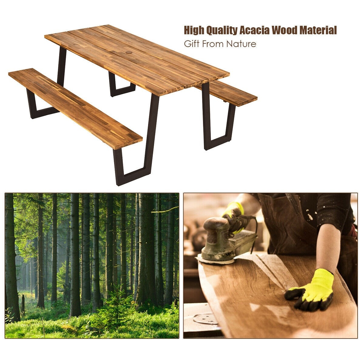 Clihome CWCH-HW66265+ Picnic-Tables - View #7