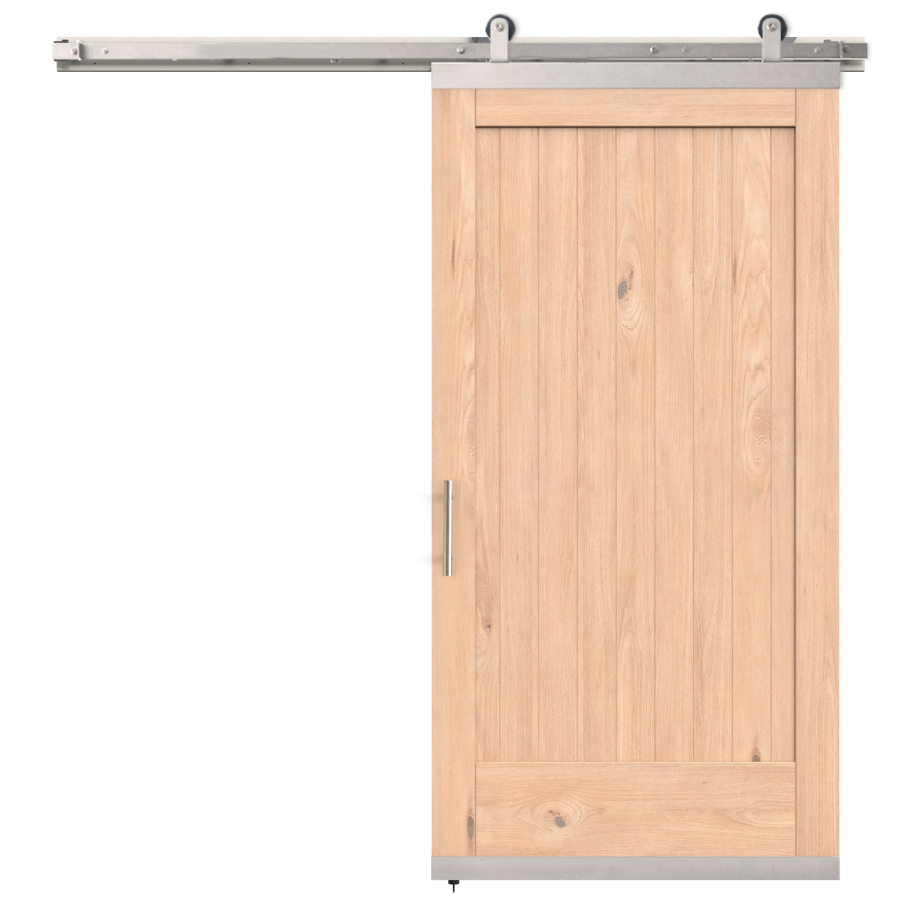 JELD-WEN LOWOLJW248000143 42-in x 80-in Unfinished Unfinished Plank White oak Wood Solid core Single Barn Door (Hardware Included)