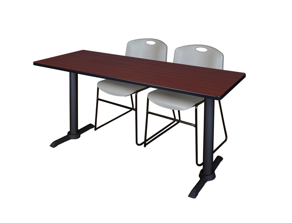 Regency MTRCT6024MH44GY Training Brown 4-Person Training Table (60-in W x 29-in H)