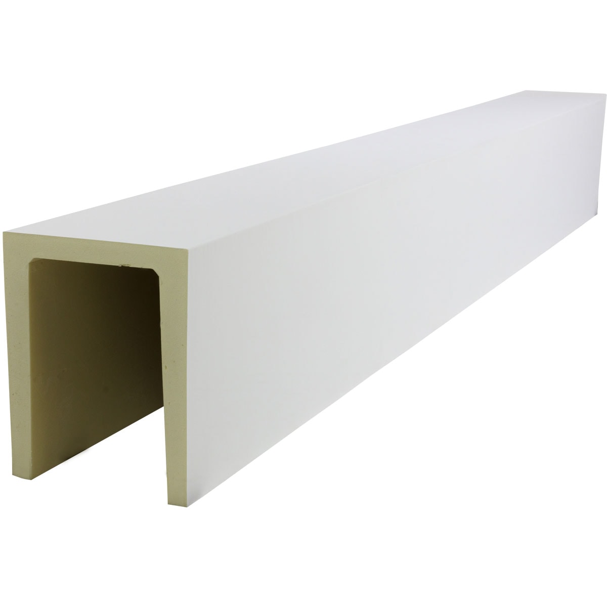 Ekena Millwork 2159028 1-in x 7-1/2-in x 24-ft Primed Finished Urethane U-Shaped Decorative Beam