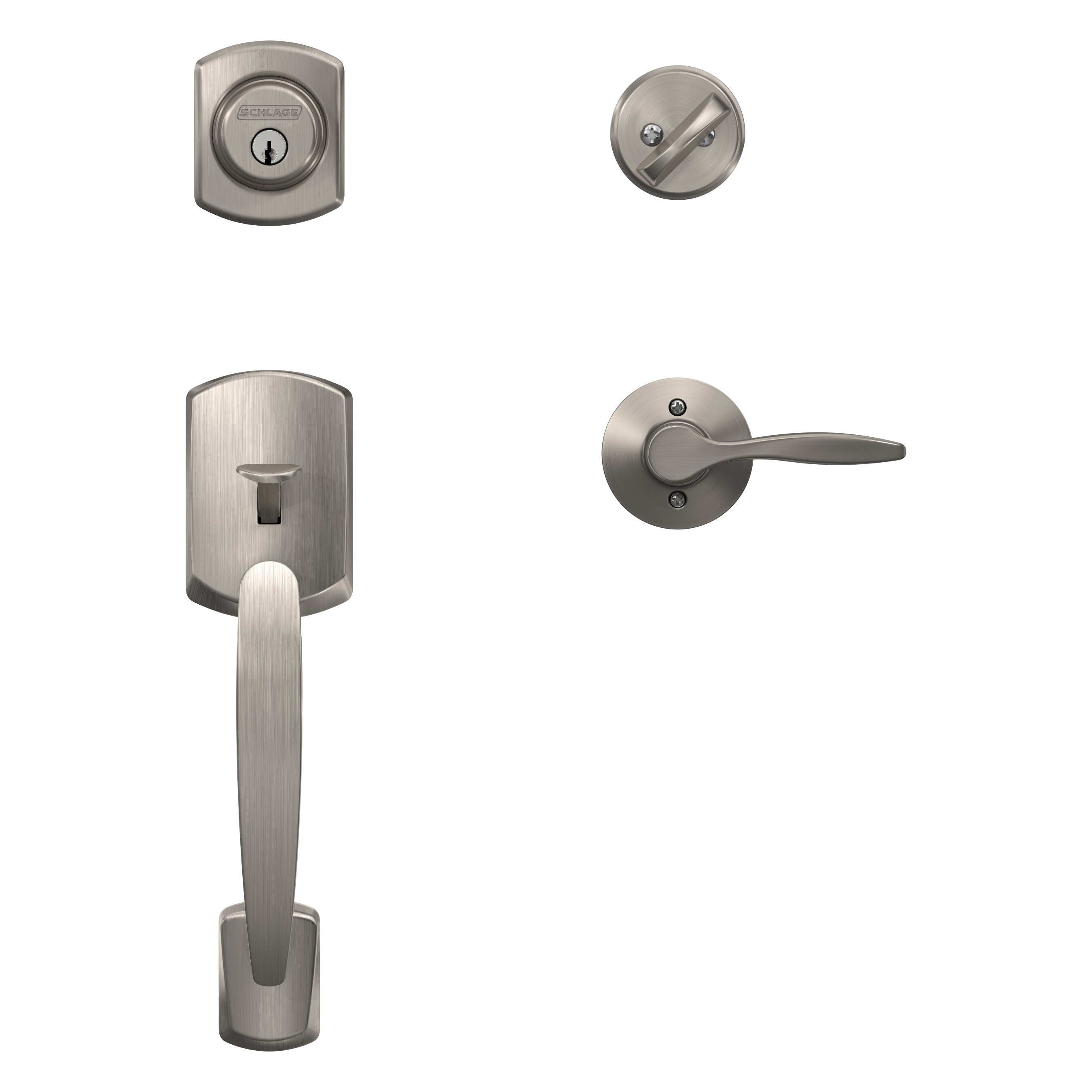 Schlage F60 GRW 619 DEL LH handlesets - View #2