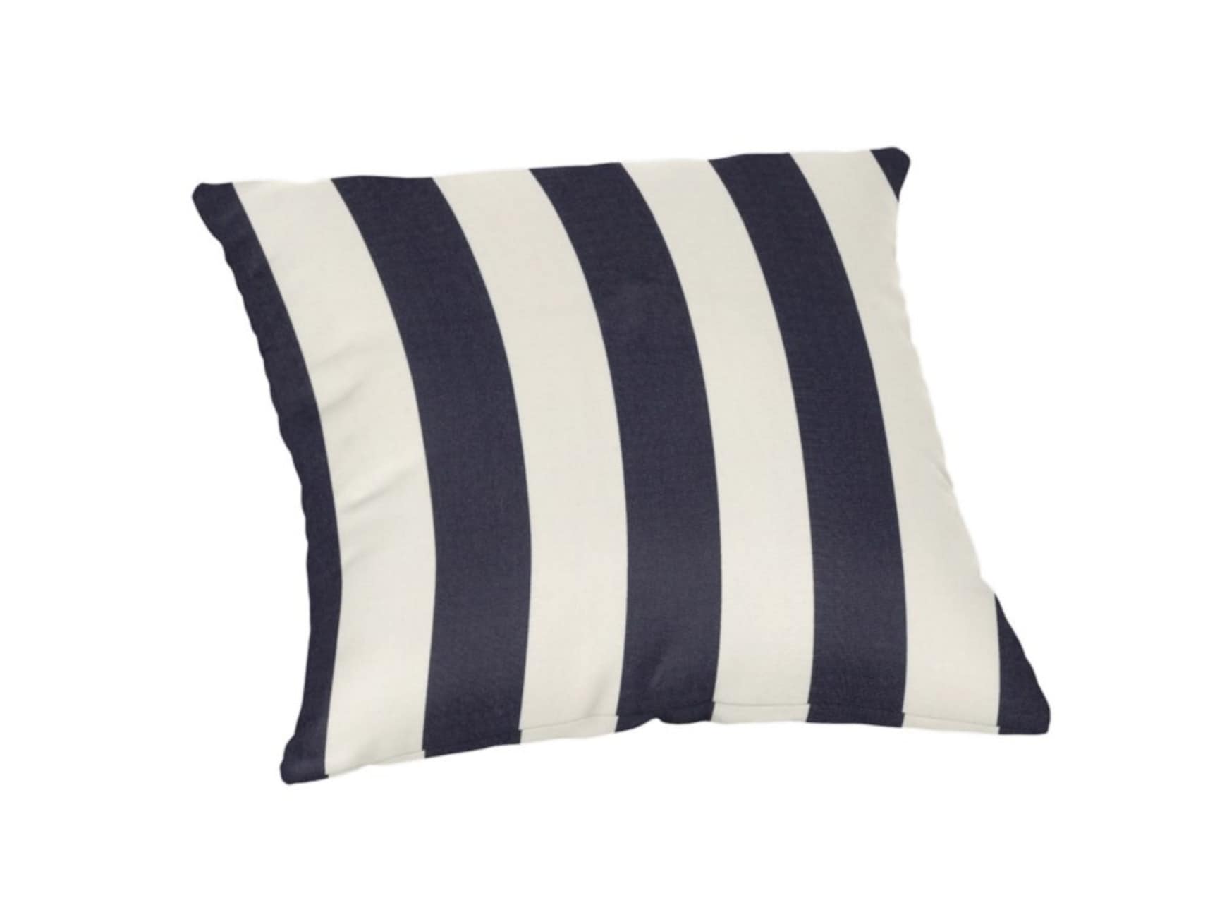 Maxim Navy and White Sunbrella® Square Outdoor Throw Pillow