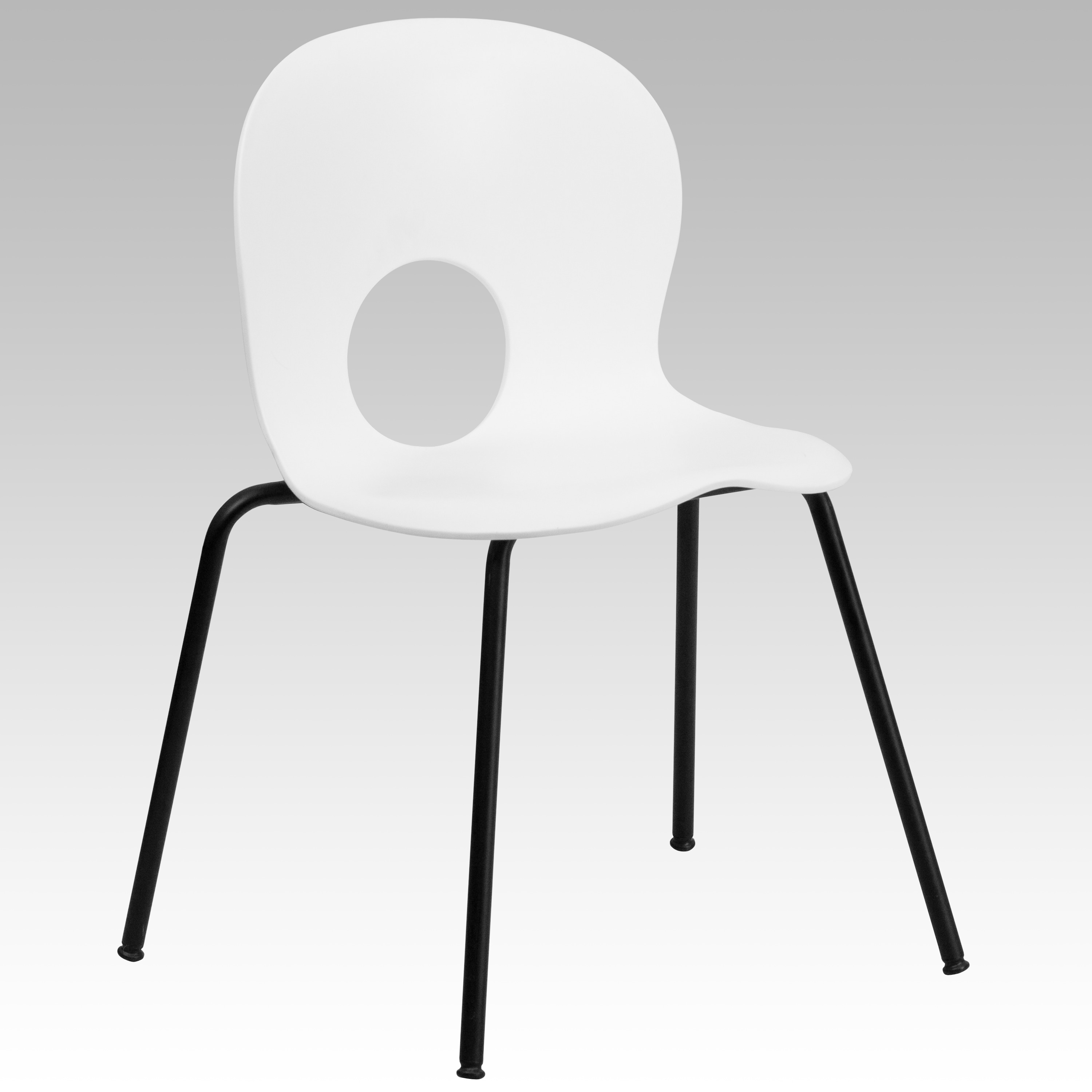 Flash Furniture 847254009867 Modern White Plastic Accent Chair
