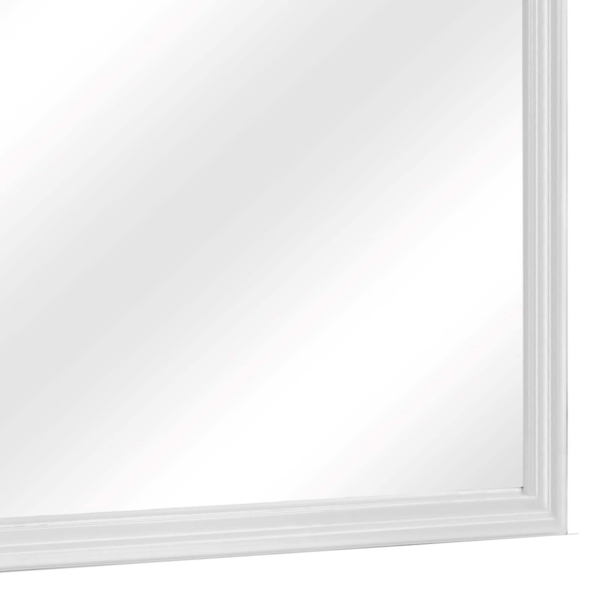 Silver Rectangular Full Length Wood Vanity Mirror