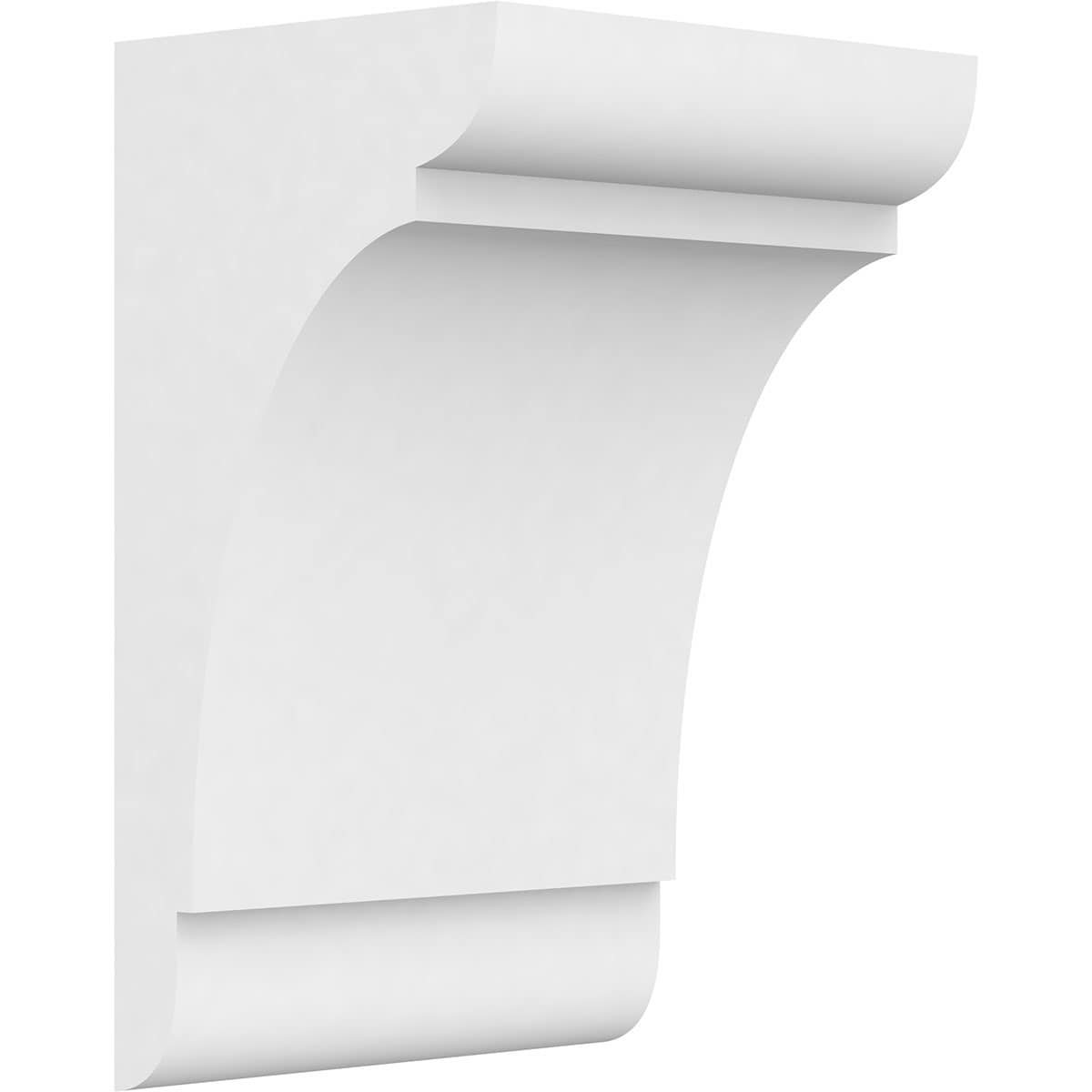 Ekena Millwork CORP05X04X08OLY 5-in x 4-in x 8-in Standard olympic Unfinished White PVC Paintable Corbel