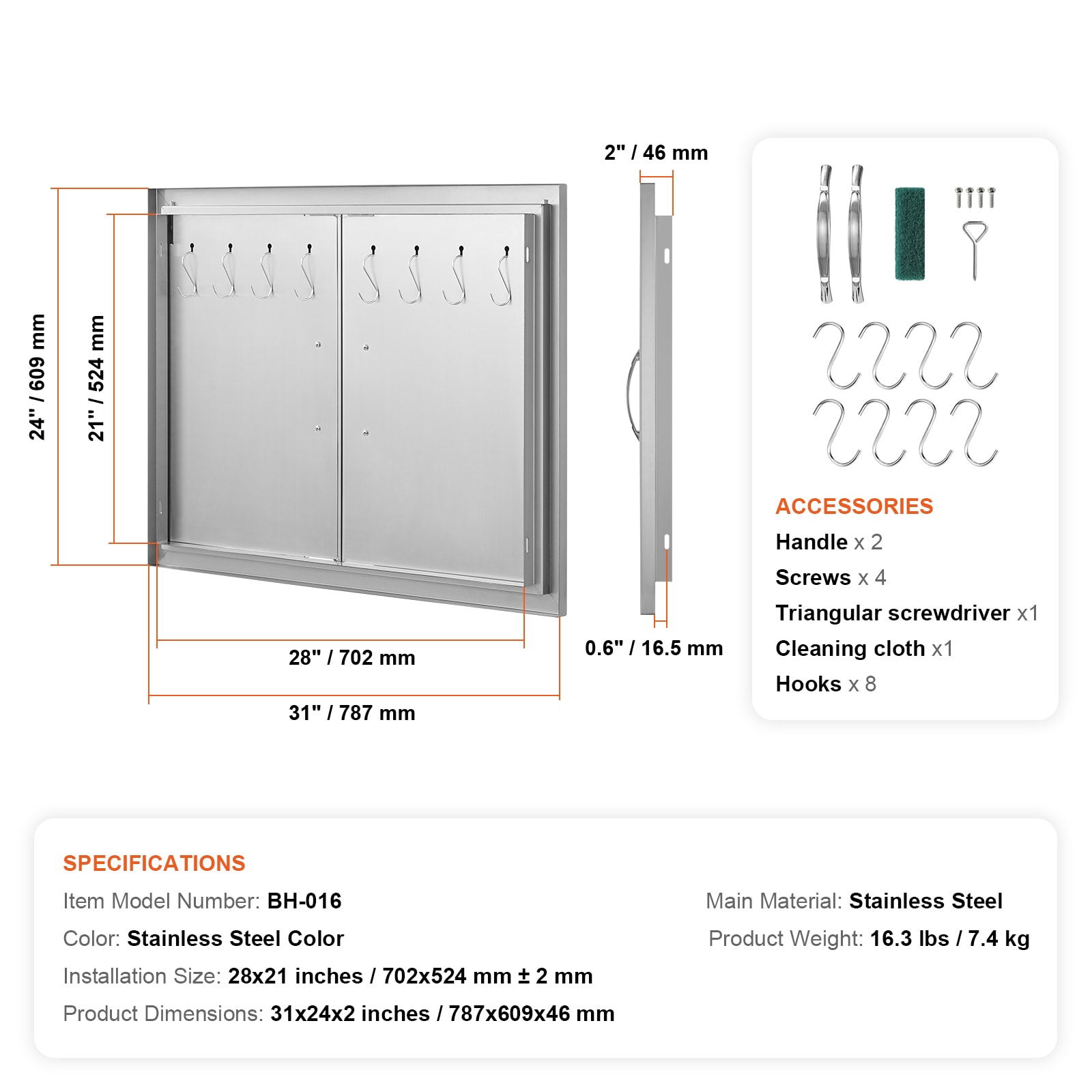VEVOR SMMBSCJMYS31IPP30V0 Builtin-Grill-Cabinet-Parts - View #10