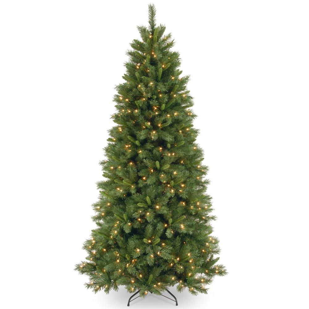  LVP7-322LD-75 7.5-ft Pre-lit Slim Artificial Christmas Tree with LED Lights