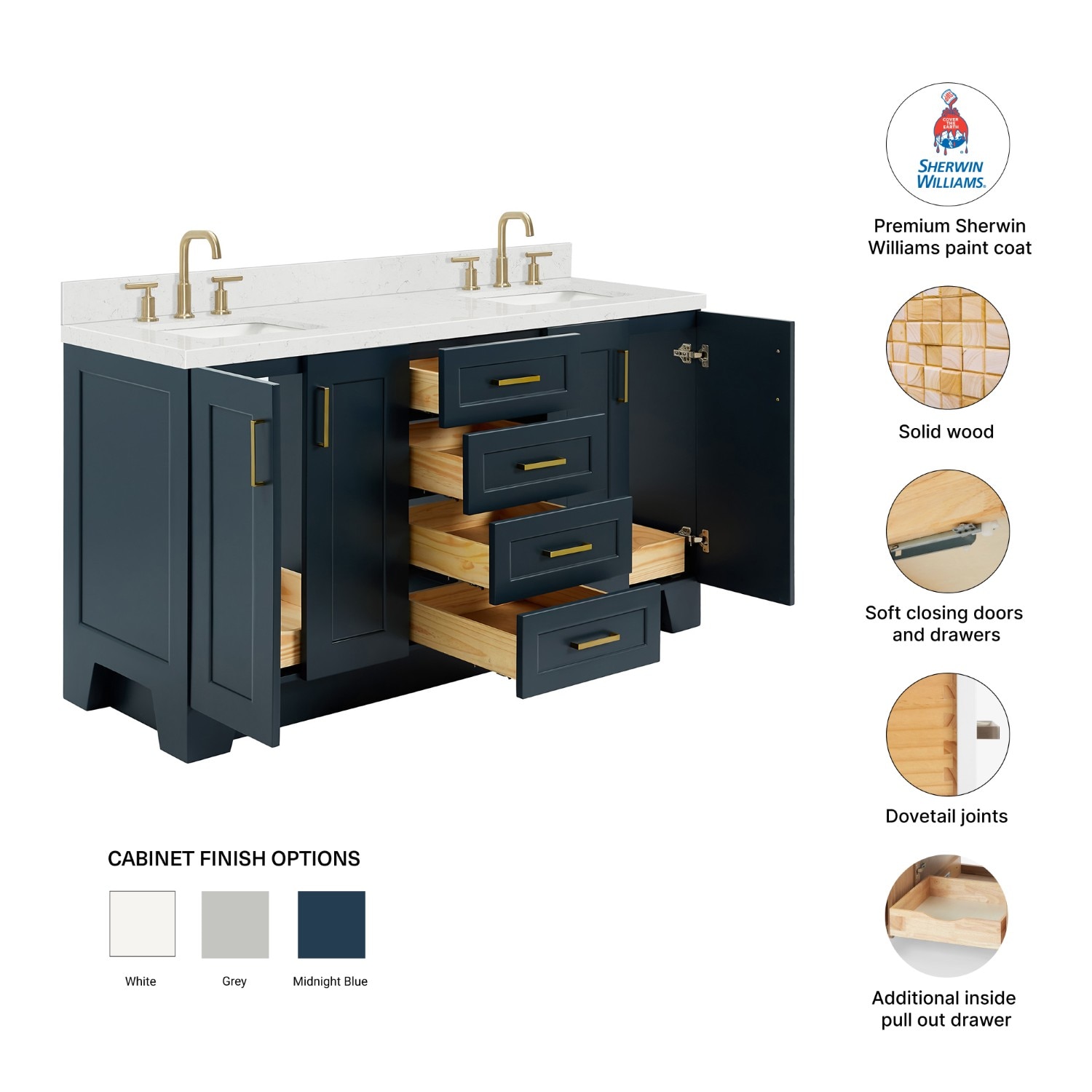 ARIEL Q066DCQRVOMNB Bath-Vanity-Combo - View #5