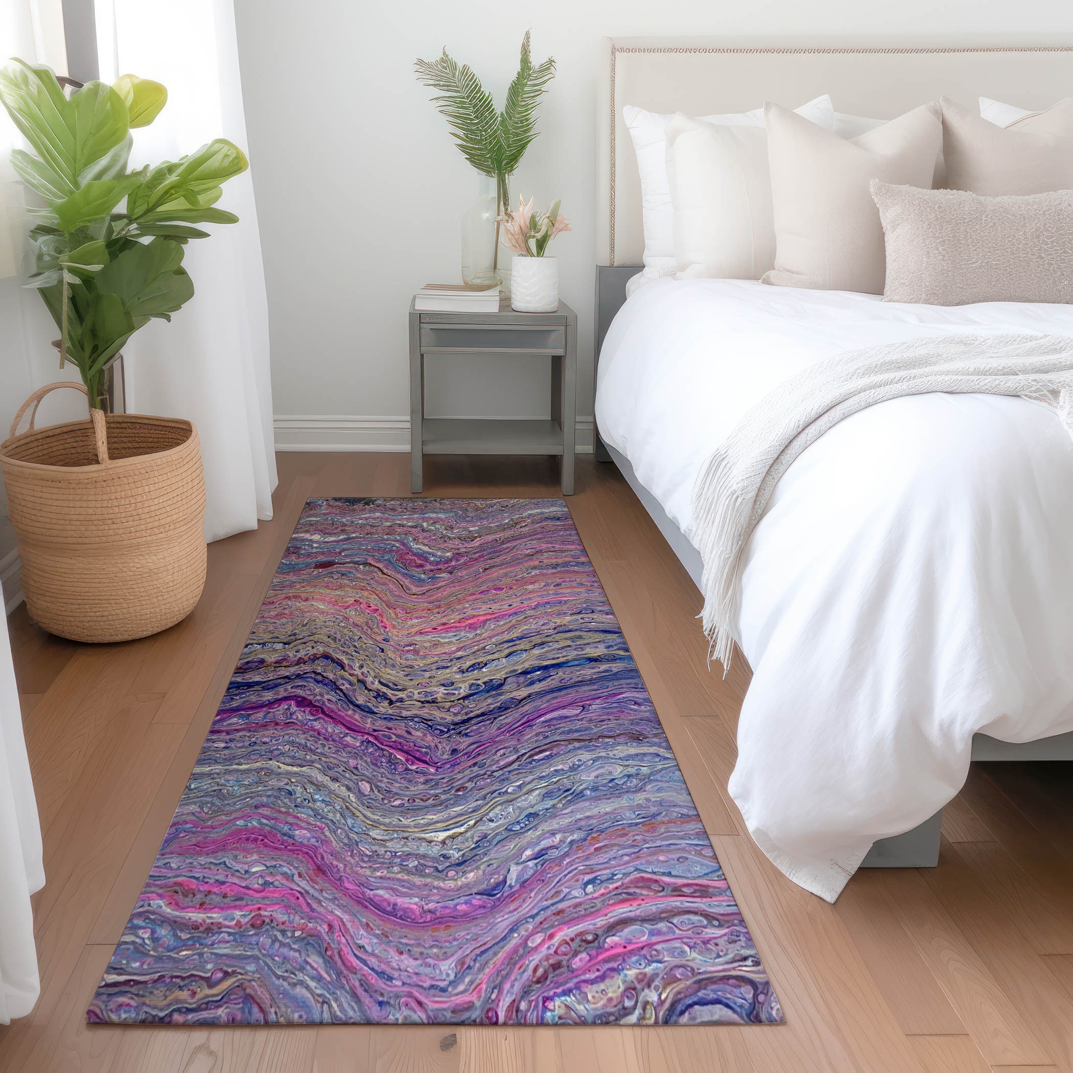 Addison Rugs AMF48FL2X8 Mayfield AMF48FL 2 x 7 (ft) Loomed Polyester Flirt Rectangular Indoor Abstract Machine washable Runner rug