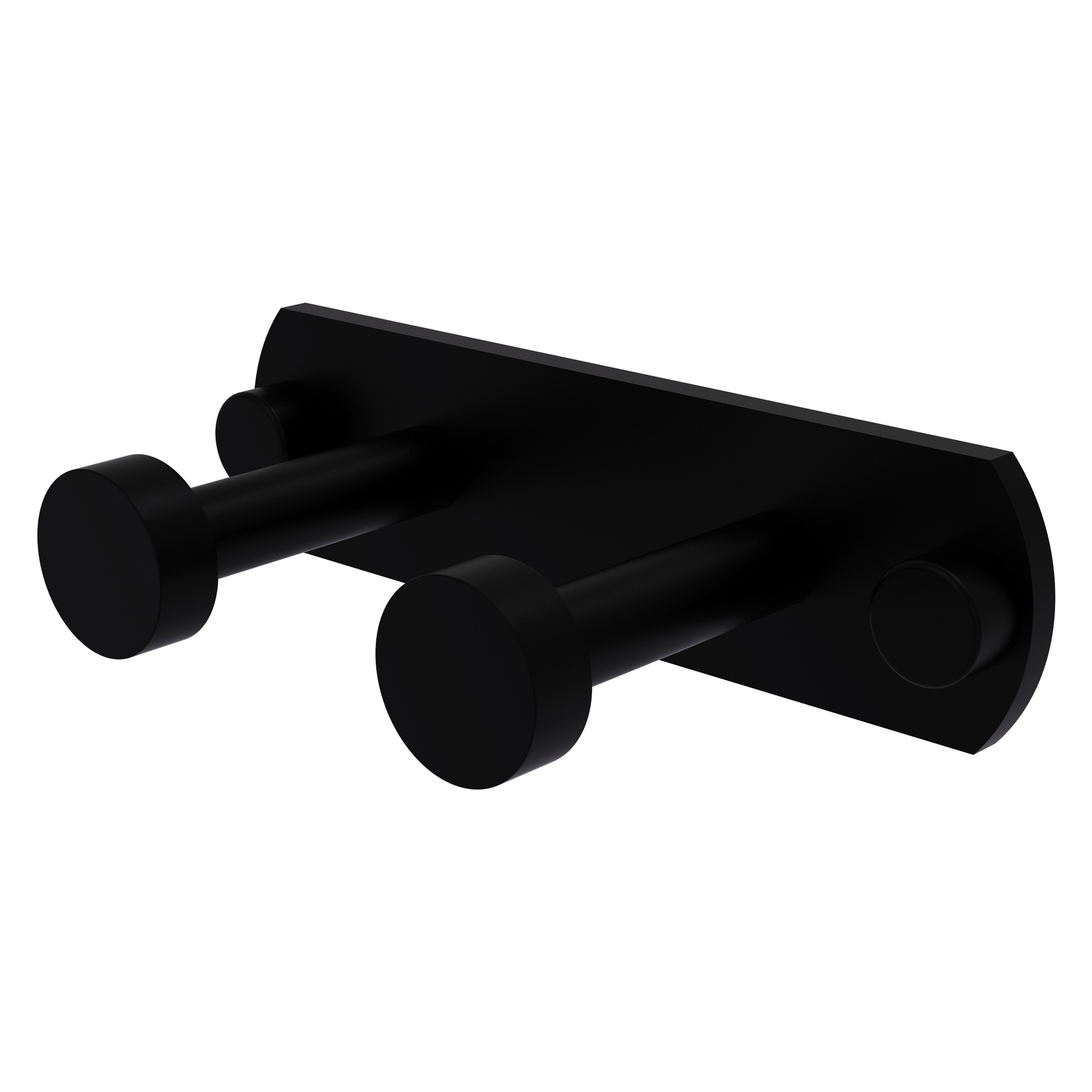 Allied Brass FR-20-2-BKM Fresno Matte Black Double -Hook Wall mount Towel Hook