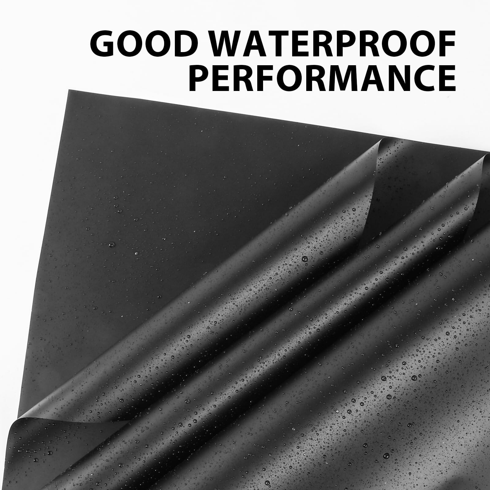 Afoxsos 20 Sheet Black Waterproof Flower Wrapping Paper Floral Bouquet ...