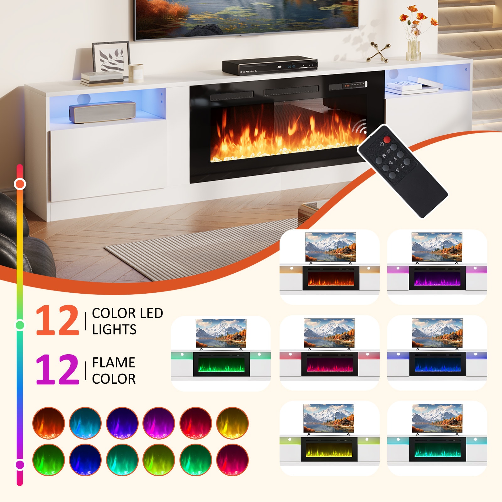 Bapipro TE23A28W Electric-Fireplaces - View #2