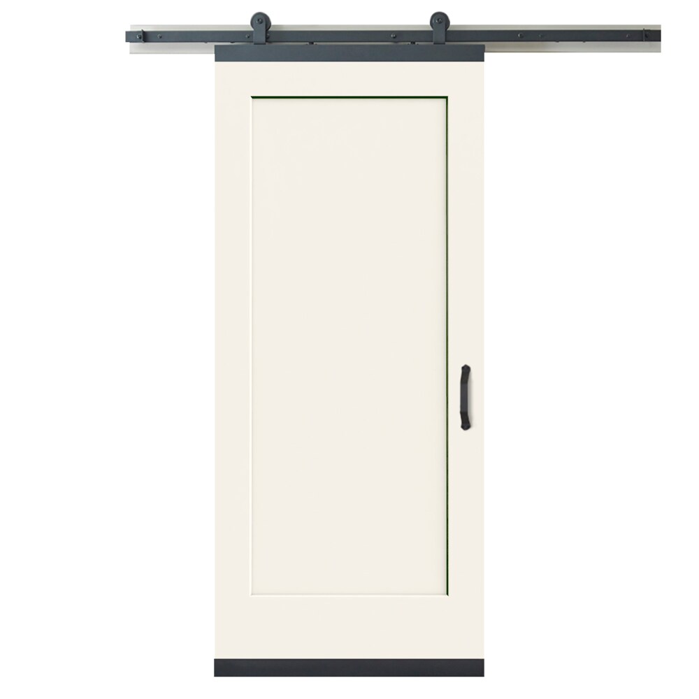RELIABILT LO1345013 36-in x 80-in Moonglow Square Molded composite Hollow core Single Barn Door (Hardware Included)