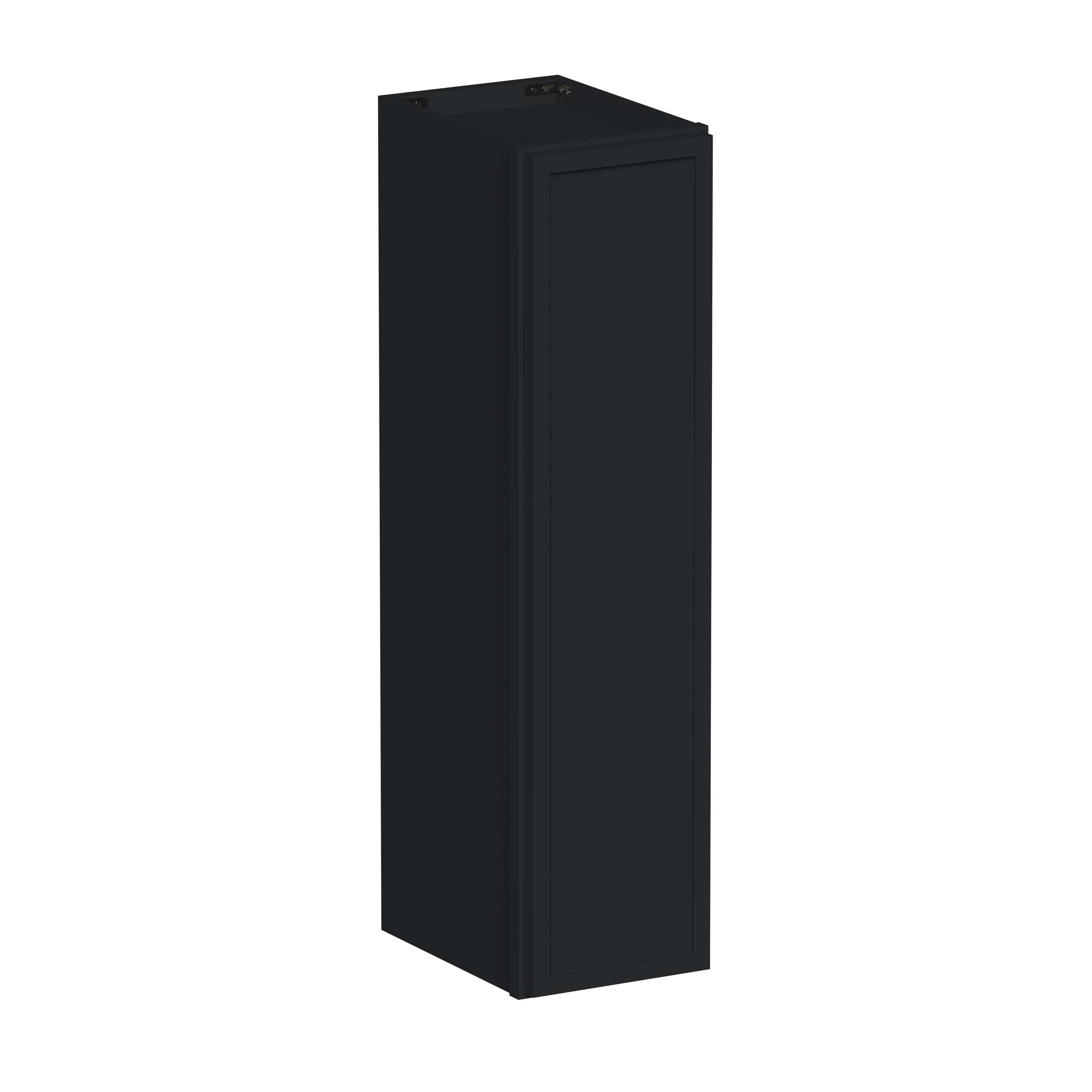 Boyel Living 9-in W x 36-in H x 12-in D Black Shaker Ready-to-Assemble Kitchen Wall Cabinet with Soft-Close Hardware #BL-W0936SSE