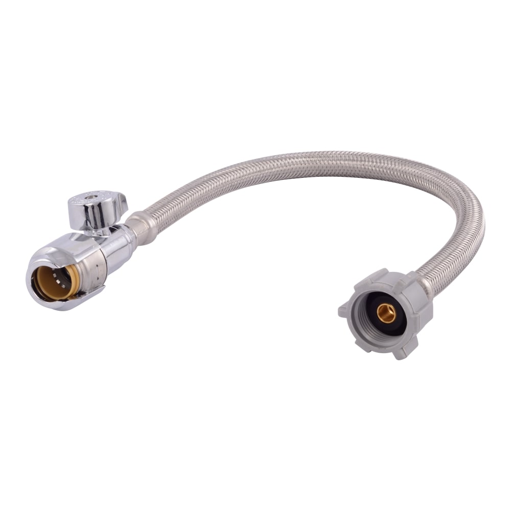 SharkBite UR24686 Universal x 7/8-in Ballcock thread x 16-in Braided stainless steel Flexible Toilet Supply Line