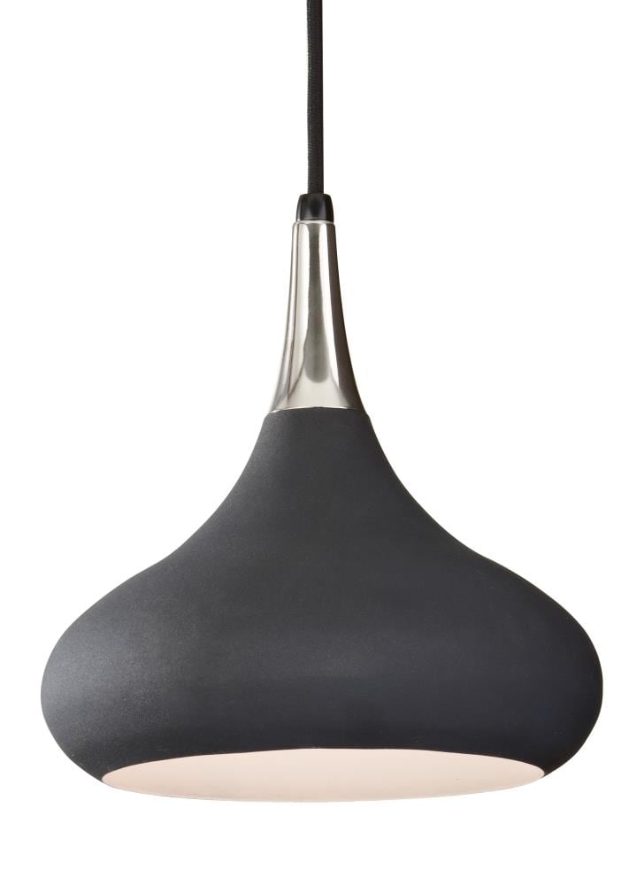 Generation Lighting P1253BK Belle 1 -Light Black Transitional Bowl Mini Hanging Pendant light