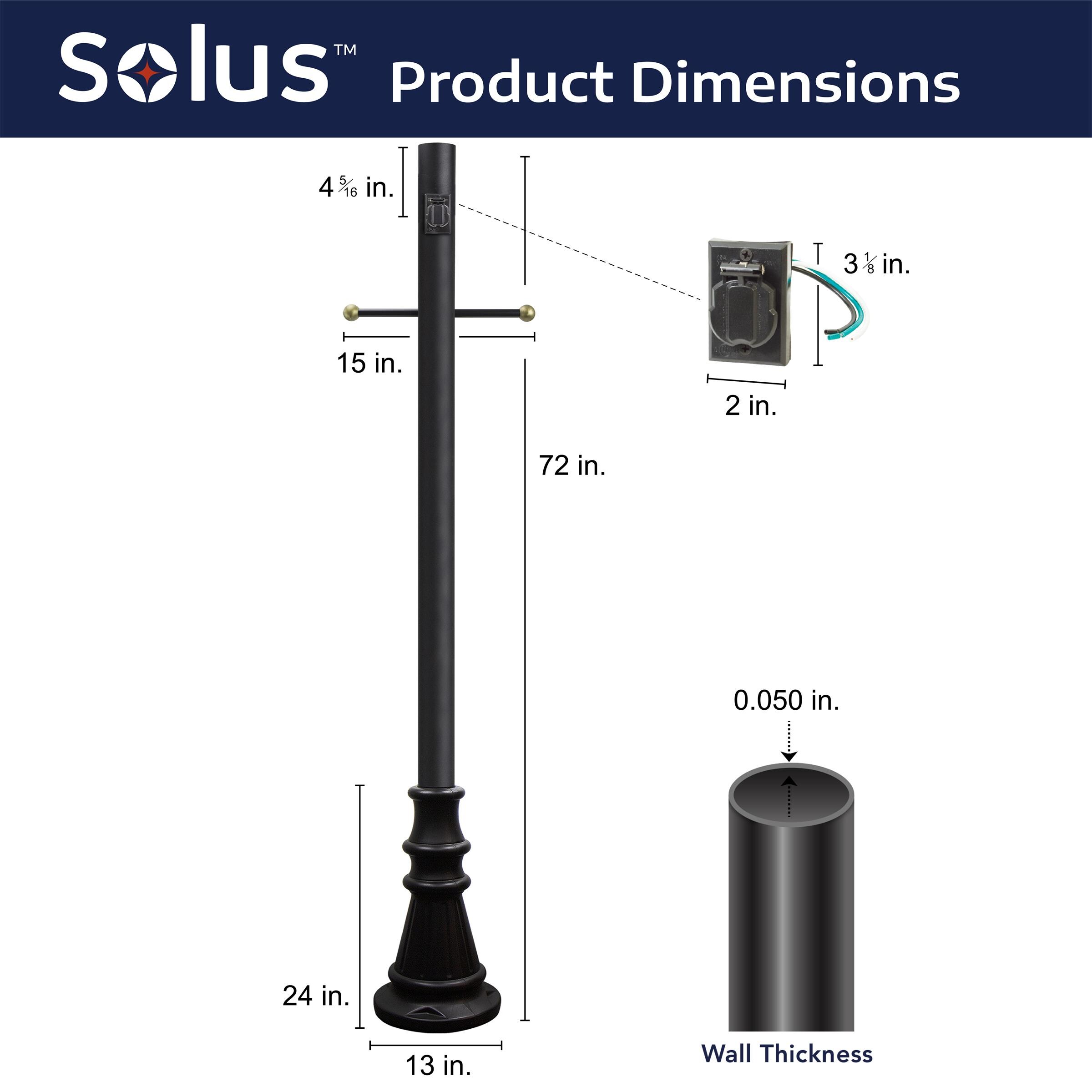 Solus SM6-CSTP-BK Post-Lights - View #3