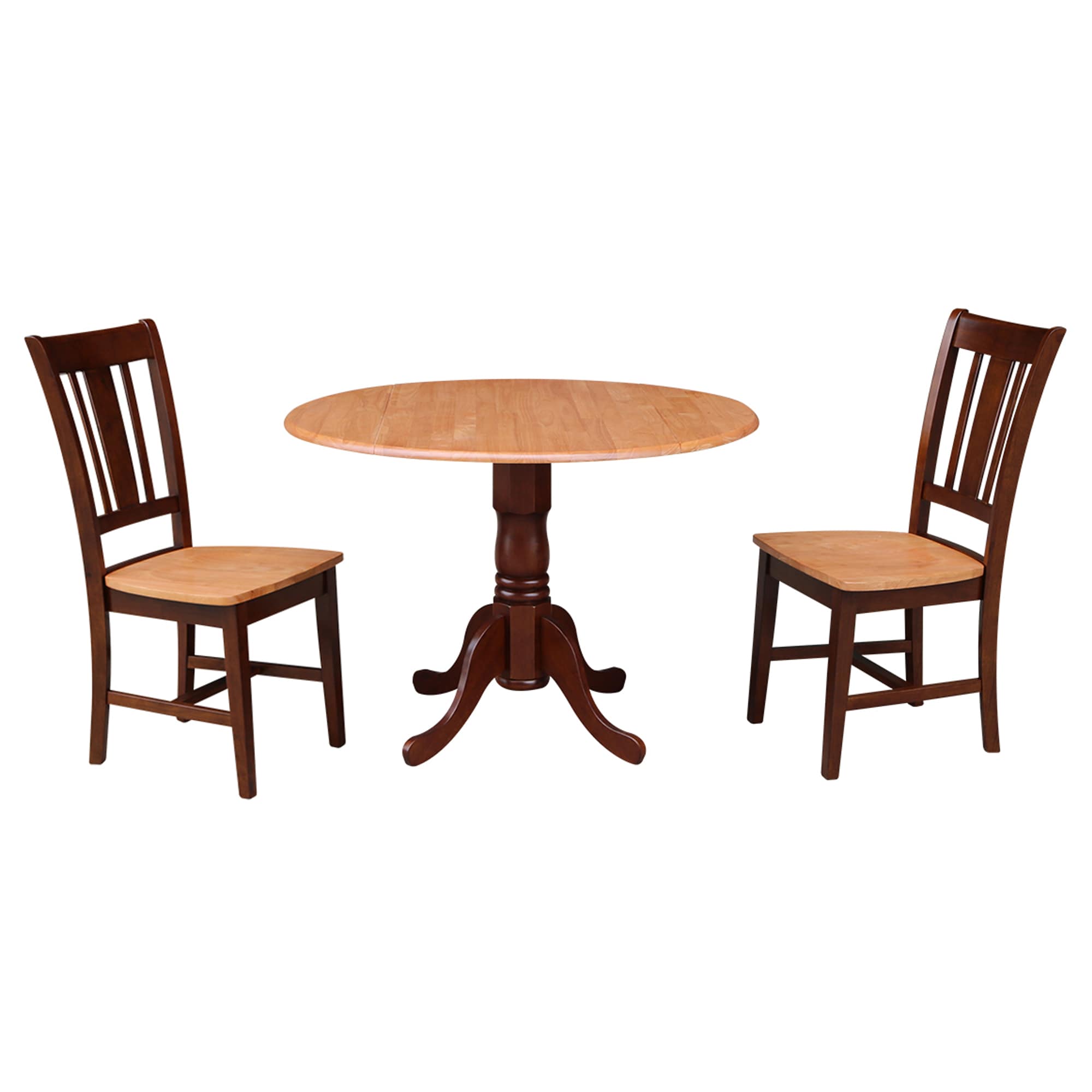 International Concepts K58-42DP-C10 Cinnamon/espresso Casual Dining Room Set with Round Table ( Seats 4 )