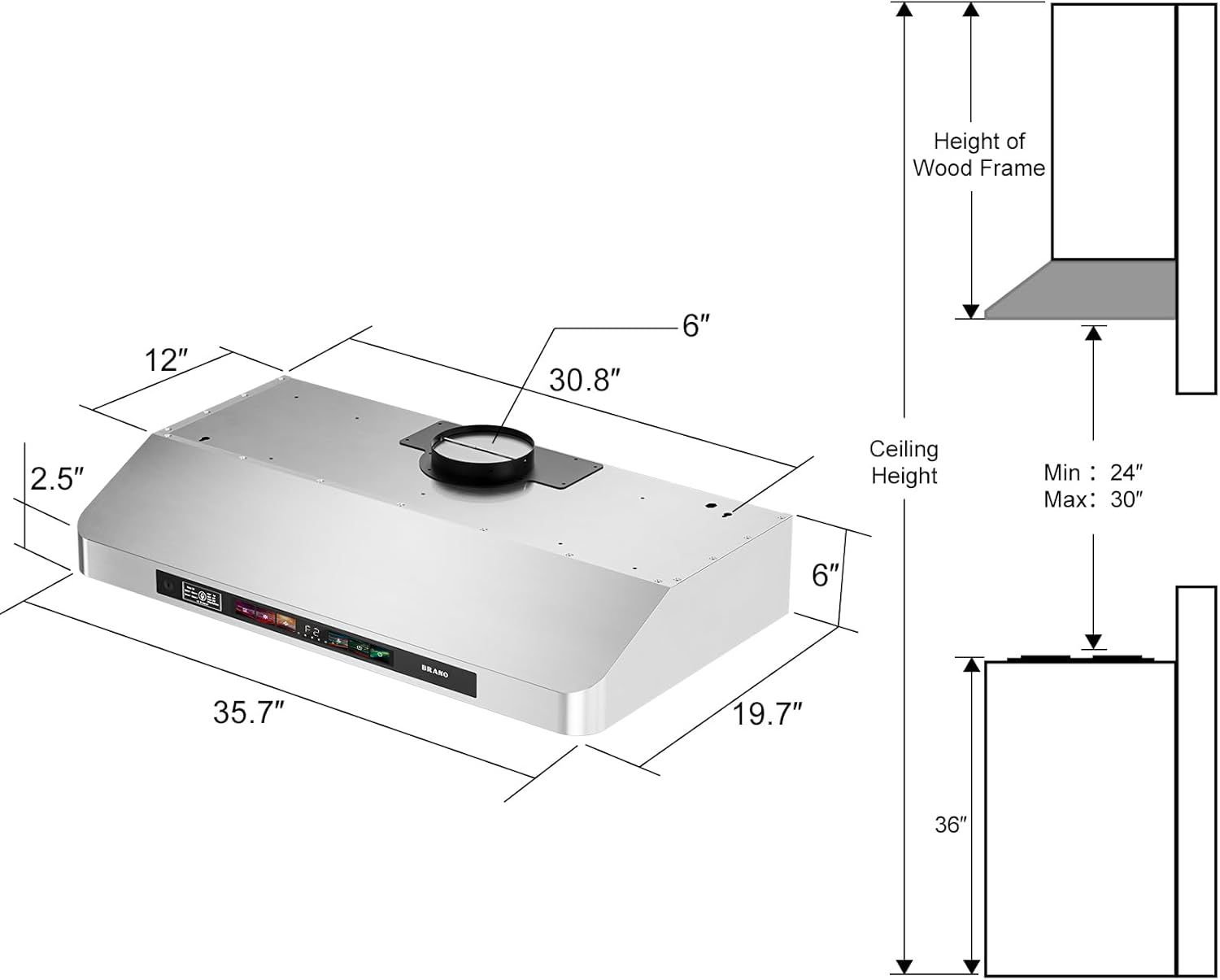CESICIA RBI-60 Undercabinet-Range-Hoods - View #4