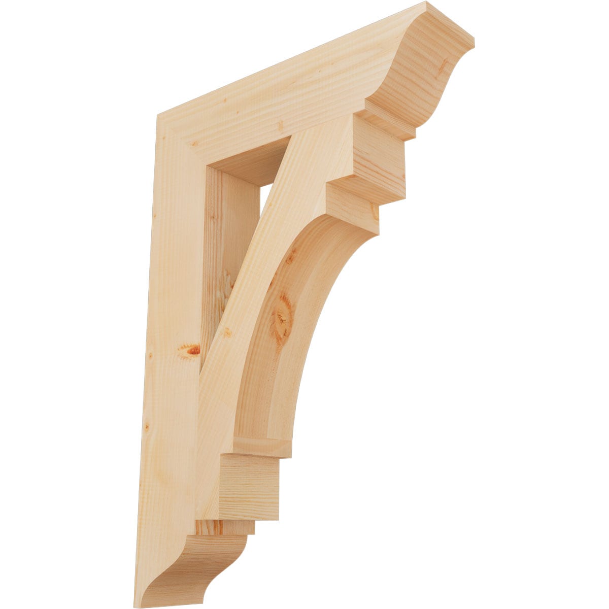 Ekena Millwork BKT06X26X38MRC01SDF Merced traditional smooth 5-1/2-in x 26-in x 38-in Douglas fir Brown Wood Standard bracket