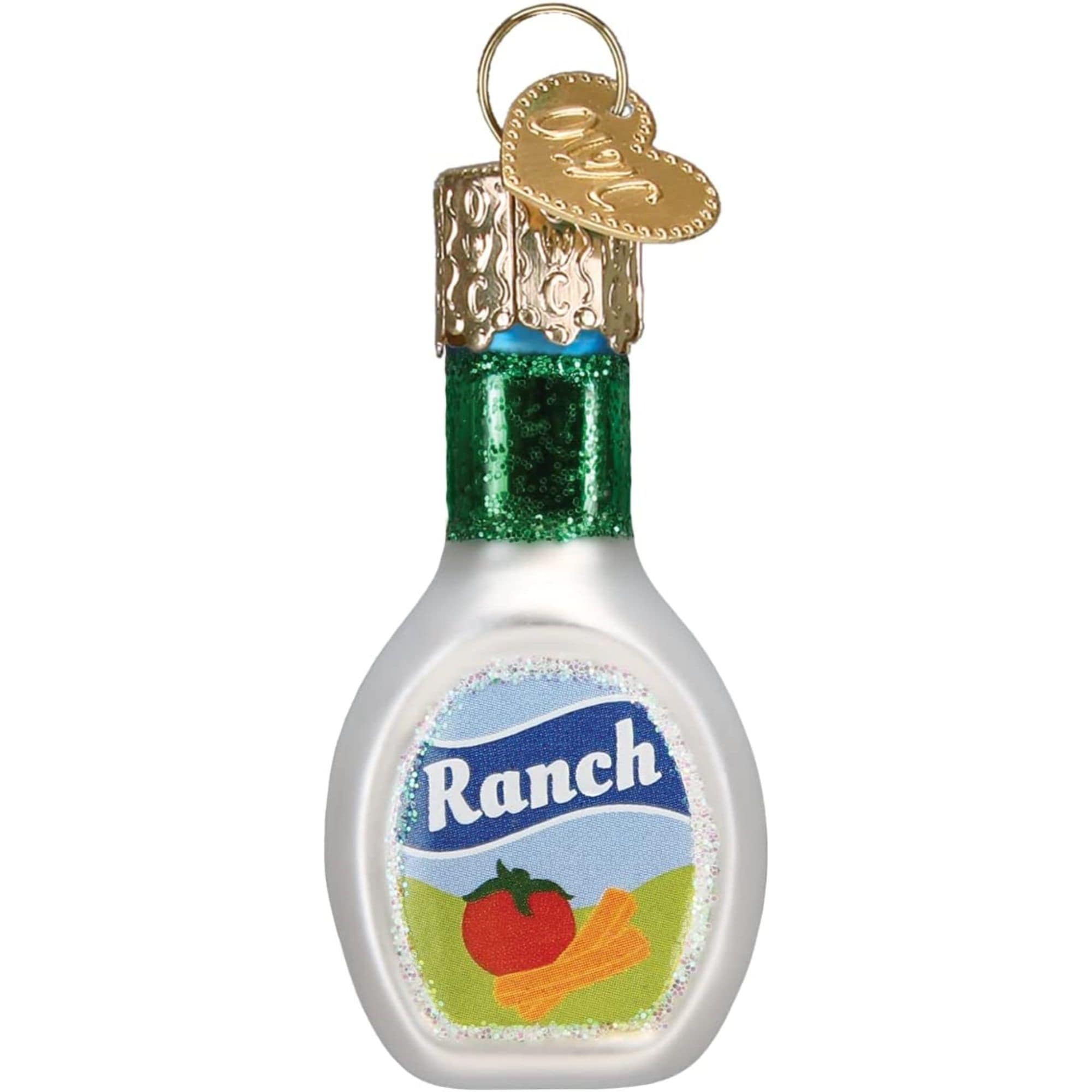 Old World Christmas 729343870070 Mini Blown Glass Ornament for Christmas Tree - Ranch Dressing
