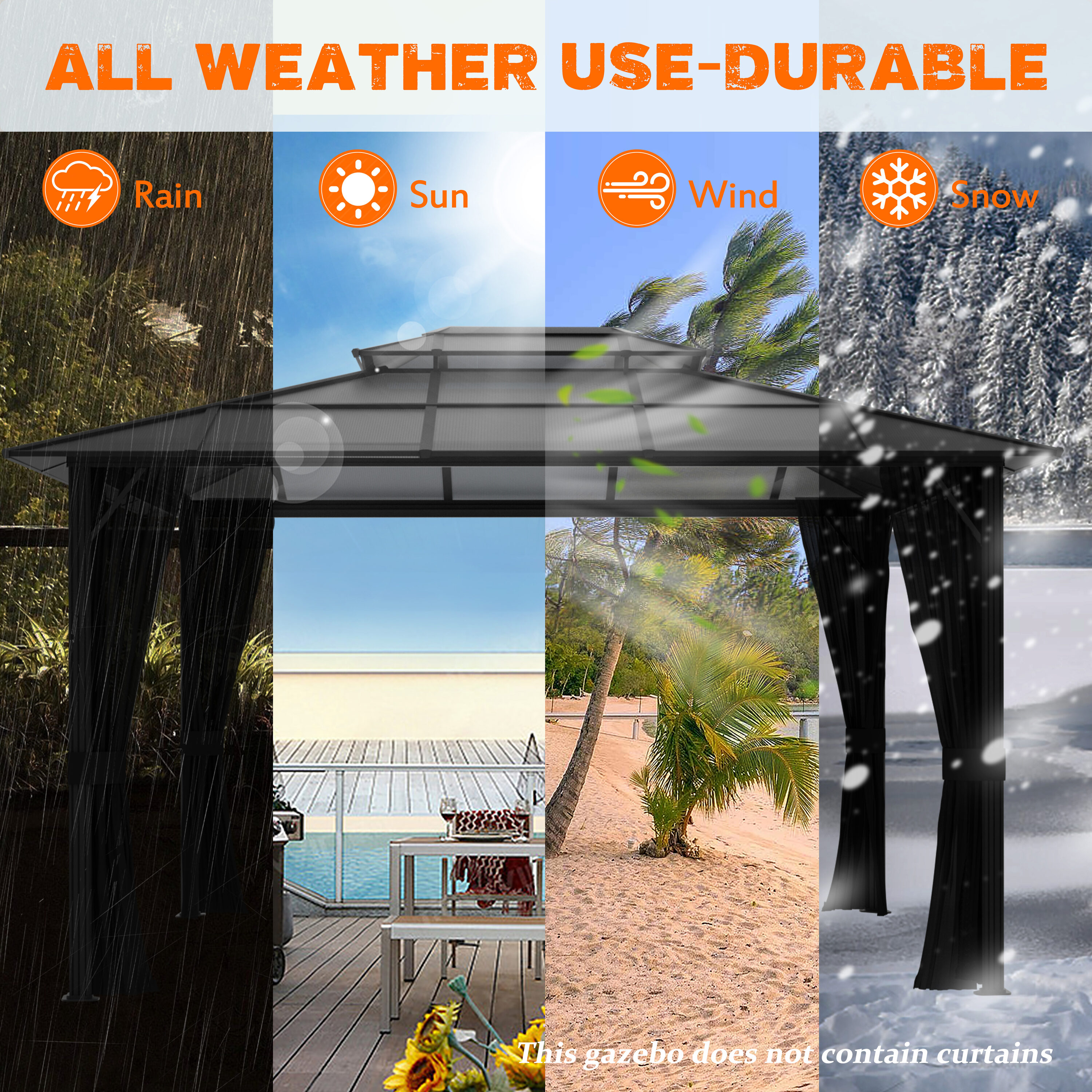 VEIKOUS PG0201-19 Wood-Resin-Gazebos - View #5