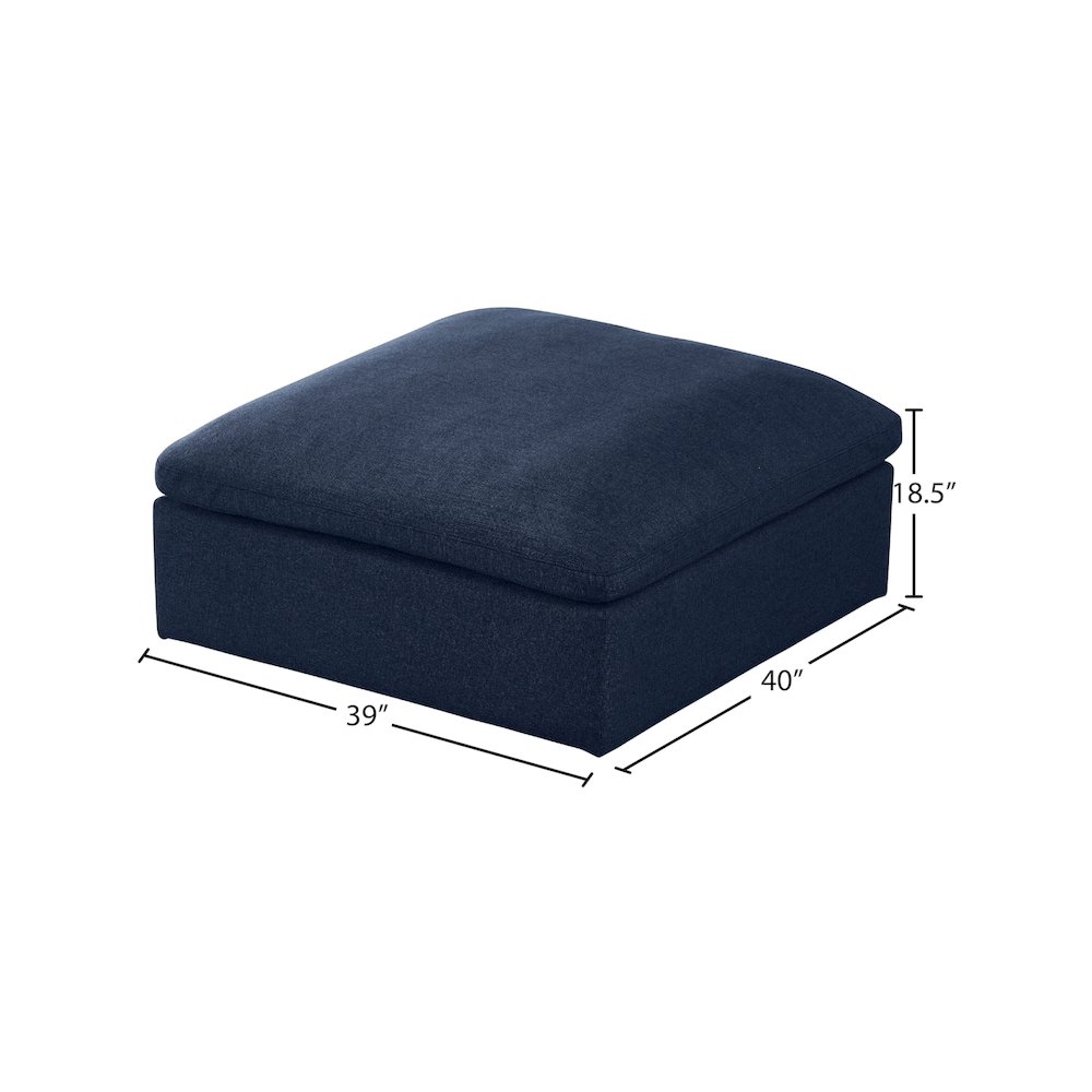 Meridian 601NAVY-OTT Indoor-Ottomans - View #3