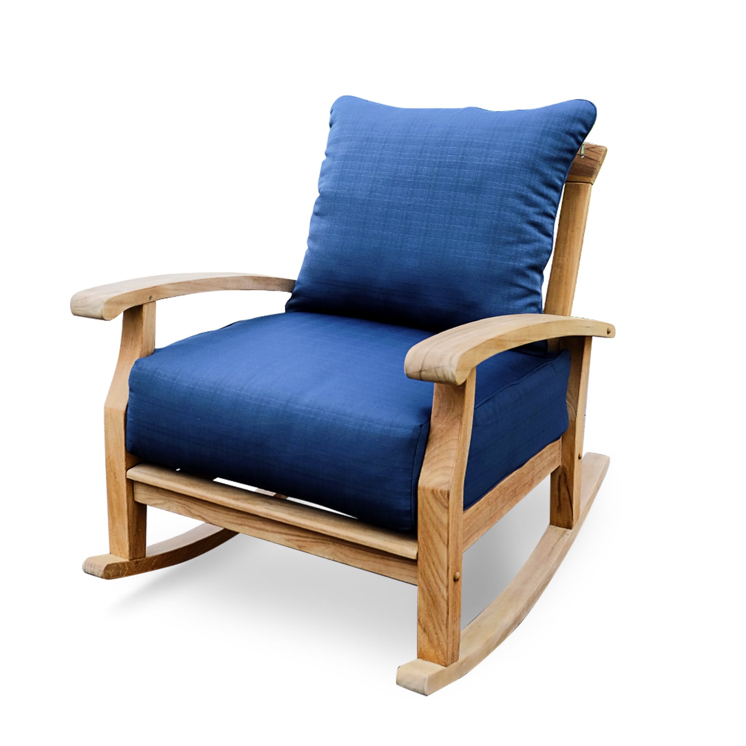 Cambridge Casual Auburn Natural Teak Wood Frame Rocking Chair with